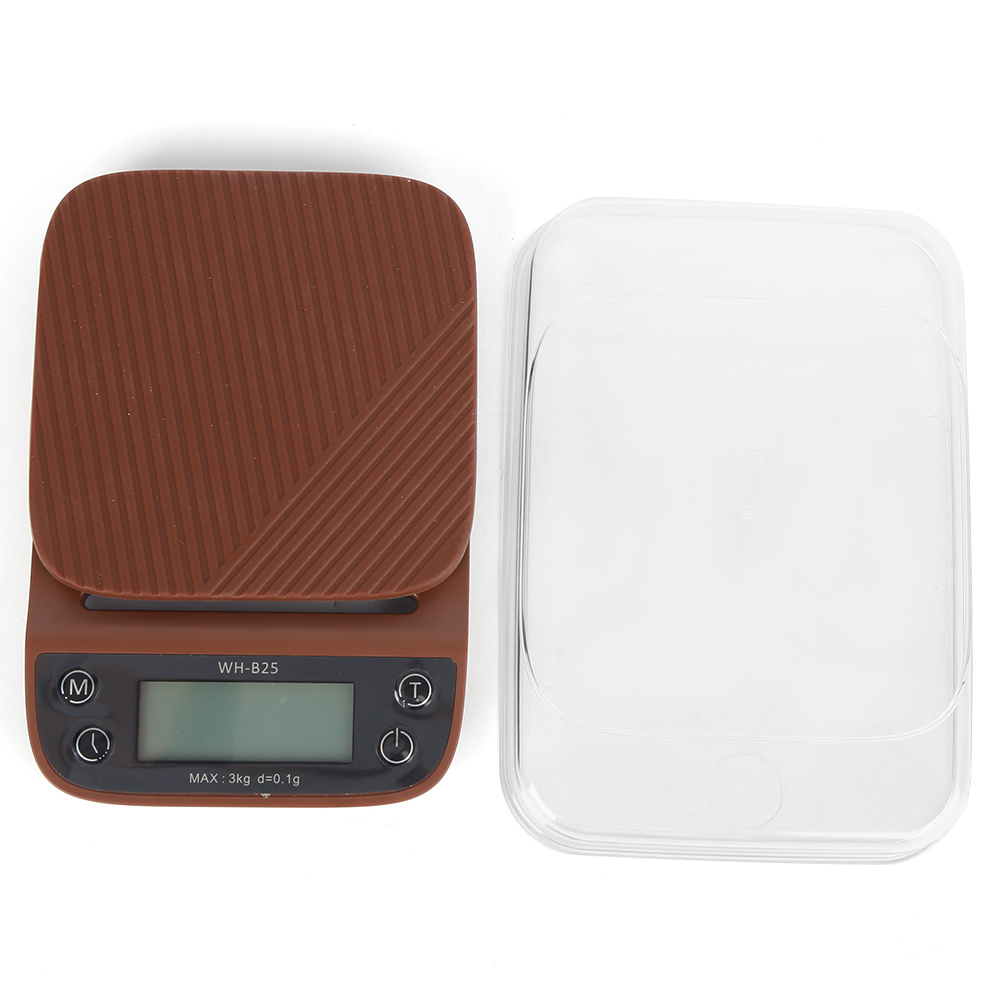 Küchenwaage (3000 G), 0,1 G Genauigkeit Mit Timer, Ideal Für Kaffee Und Lebensmittel, Wh-b25
