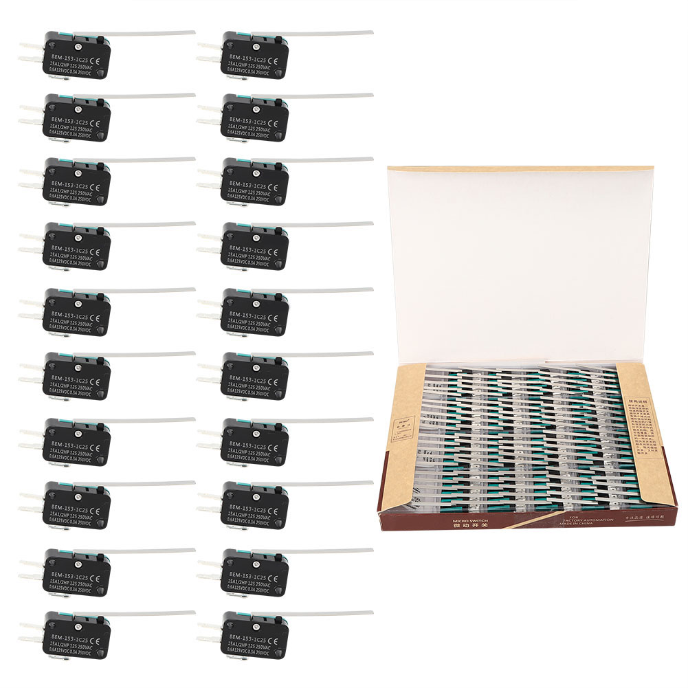 Mikro-kippschalter Bem, 100 Stück, 250 V, 15 A, Selbstrückstellend Für Elektronische Geräte, 153-1c25