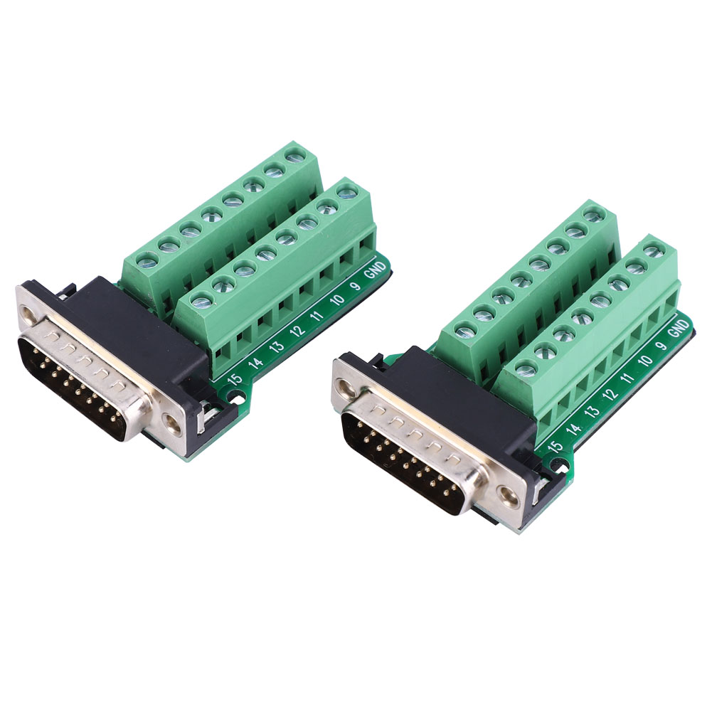 Db15-stecker Mit Vernietbarer Klemmenleiste Für Elektronische Leiterplatten