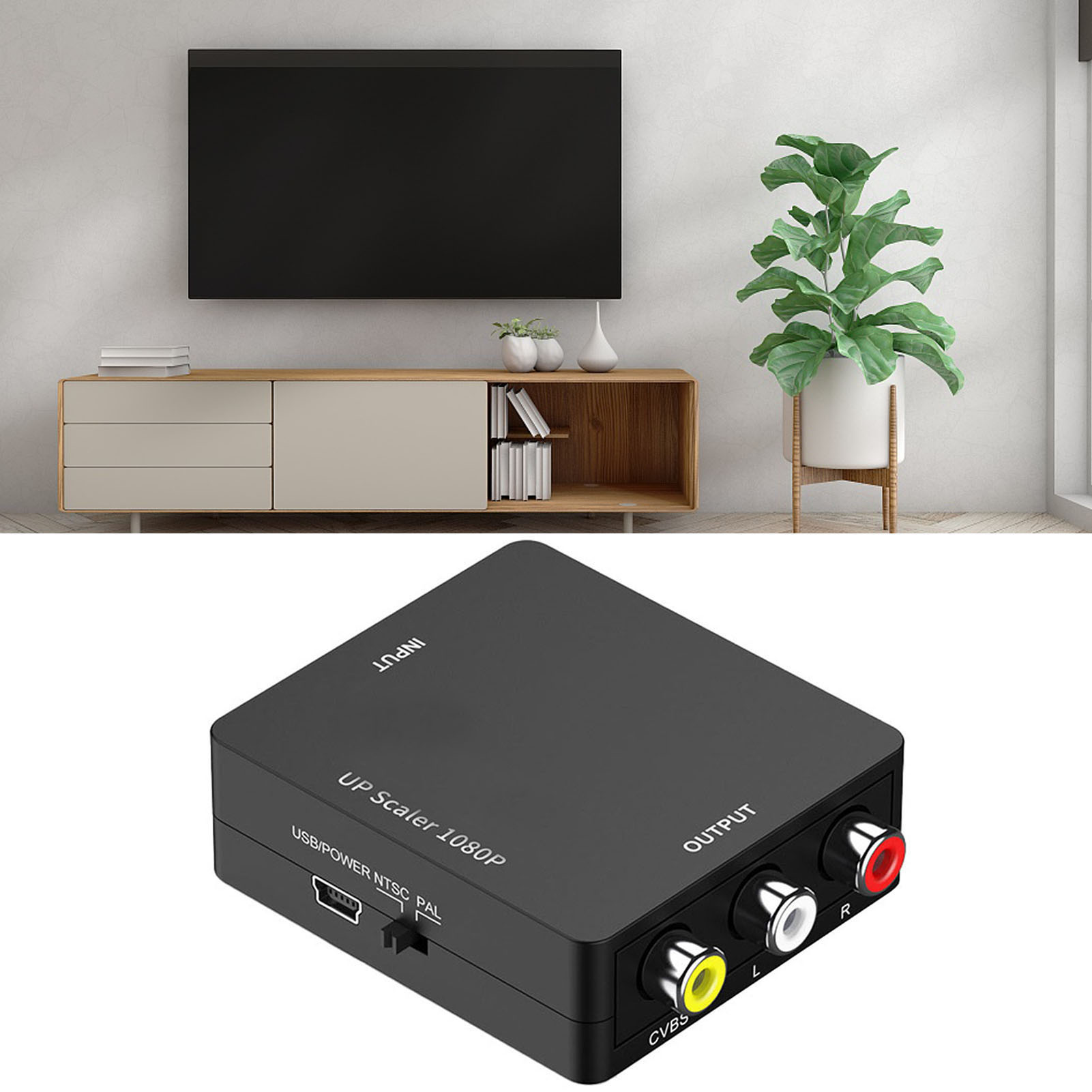 Hdmi-zu-av-1080p-konverter Für Ps4, Xbox Und Monitore – Plug & Play Mit Rca-kabeln