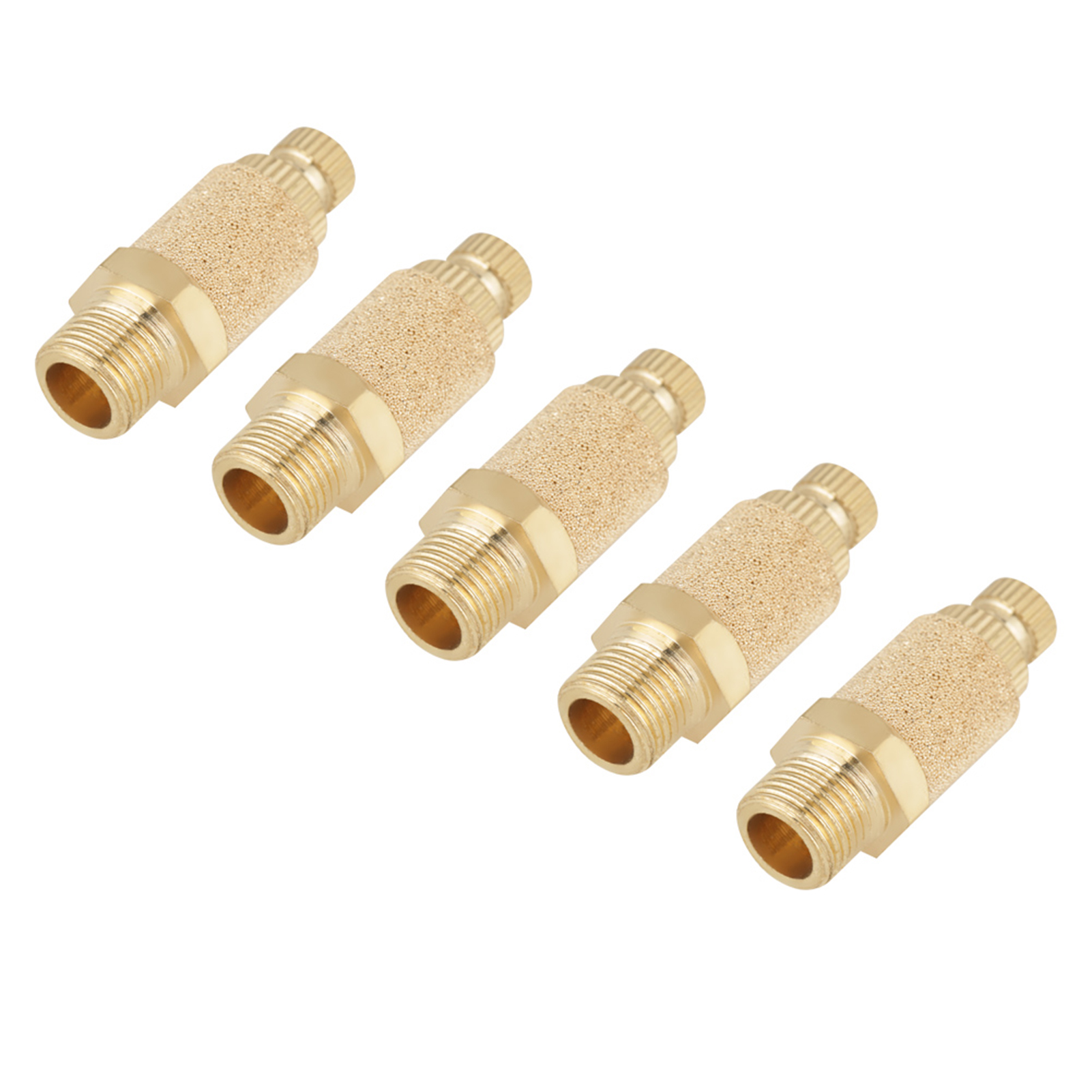 5-teiliger Pneumatischer Schalldämpfer Aus Messing, 1/8 Bsp Luftdurchflussregler, Drehzahlregelung