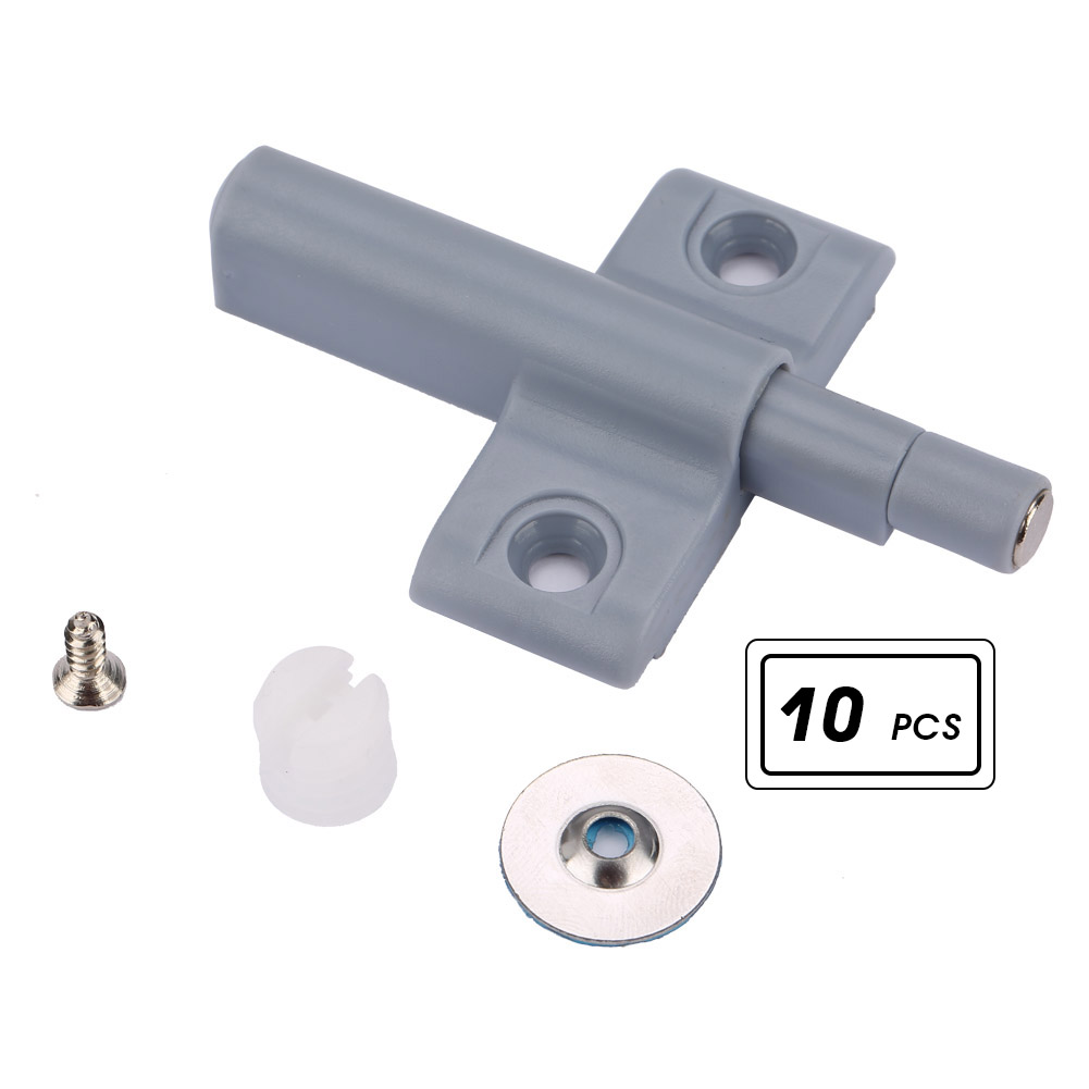 10 Magnetische Schubladen- Und Schranktürstopper, Grifflos, Mit Rückprallschutz (kleines Modell)