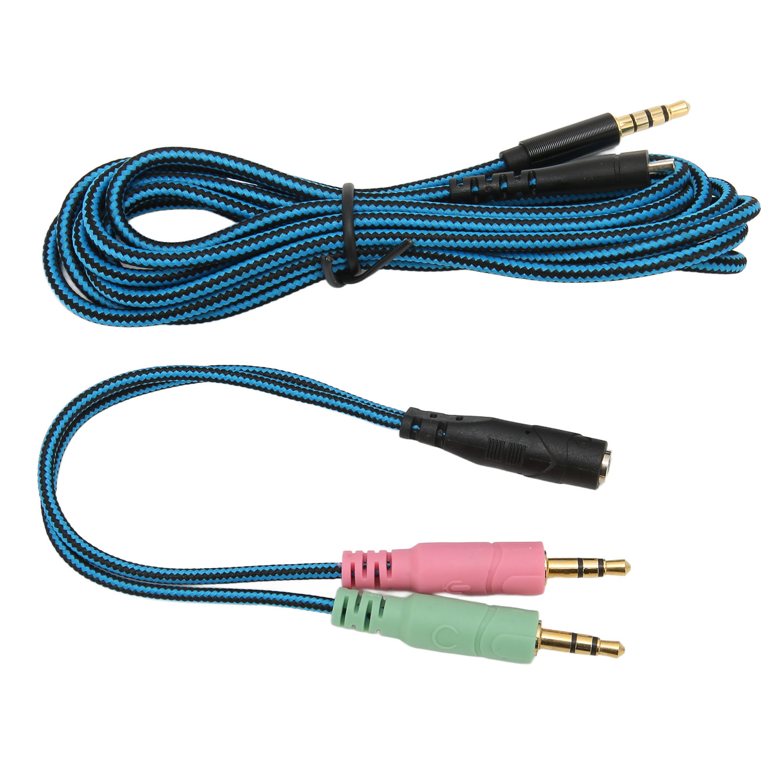 Ersatz-audiokabel Für Steelseries Arctis 3/5/7/pro Headset, Verbindungskabel Mit Y-adapter, 2 Meter Lang