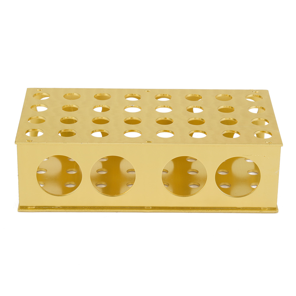 Gestellhalterung Aus Goldenem Aluminium Für Laborröhrchen 8x12,3x18x30 Mm