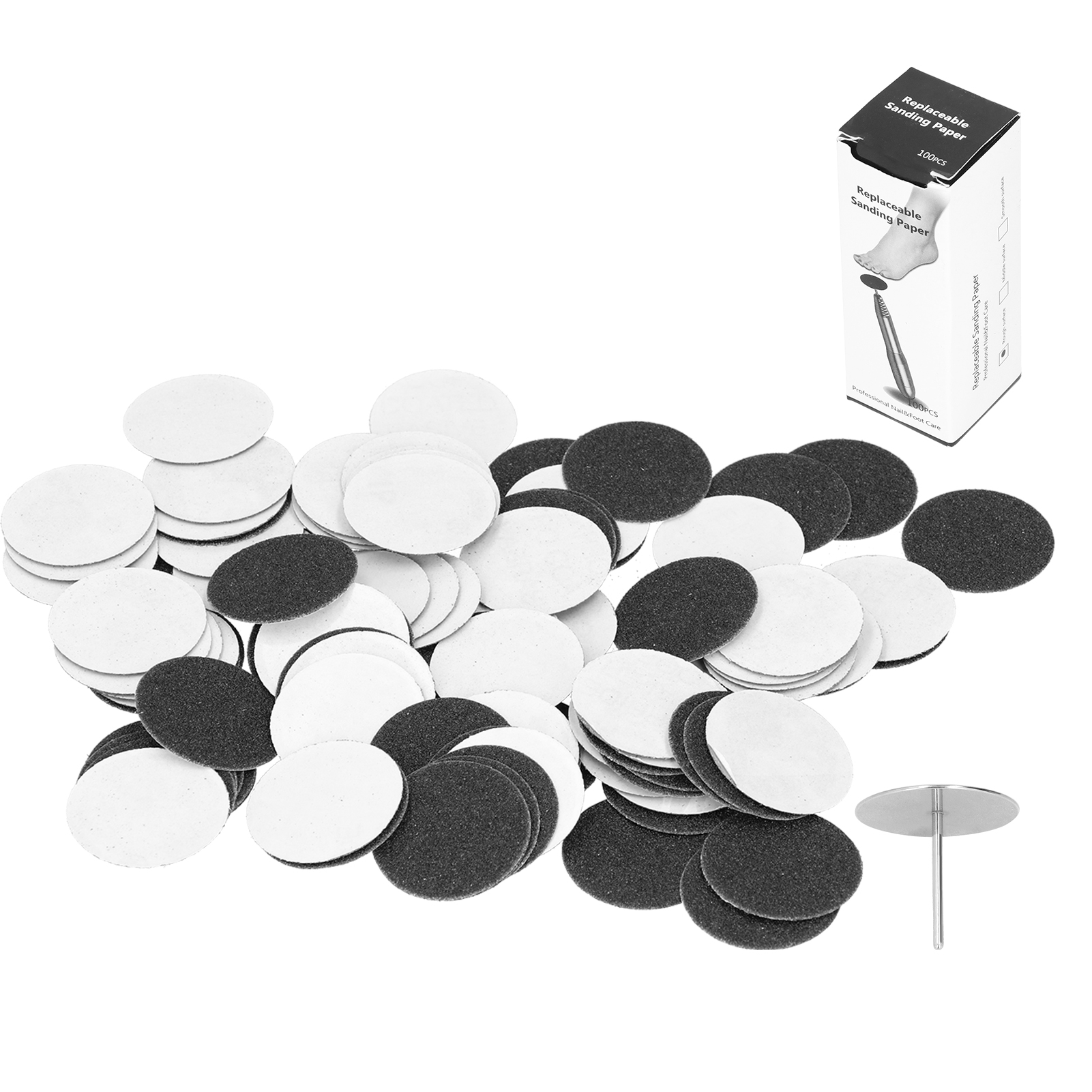 100 Schleifscheiben (35 Mm) Für Elektrische Pediküregeräte – Fußpflege Und Hornhautentfernung