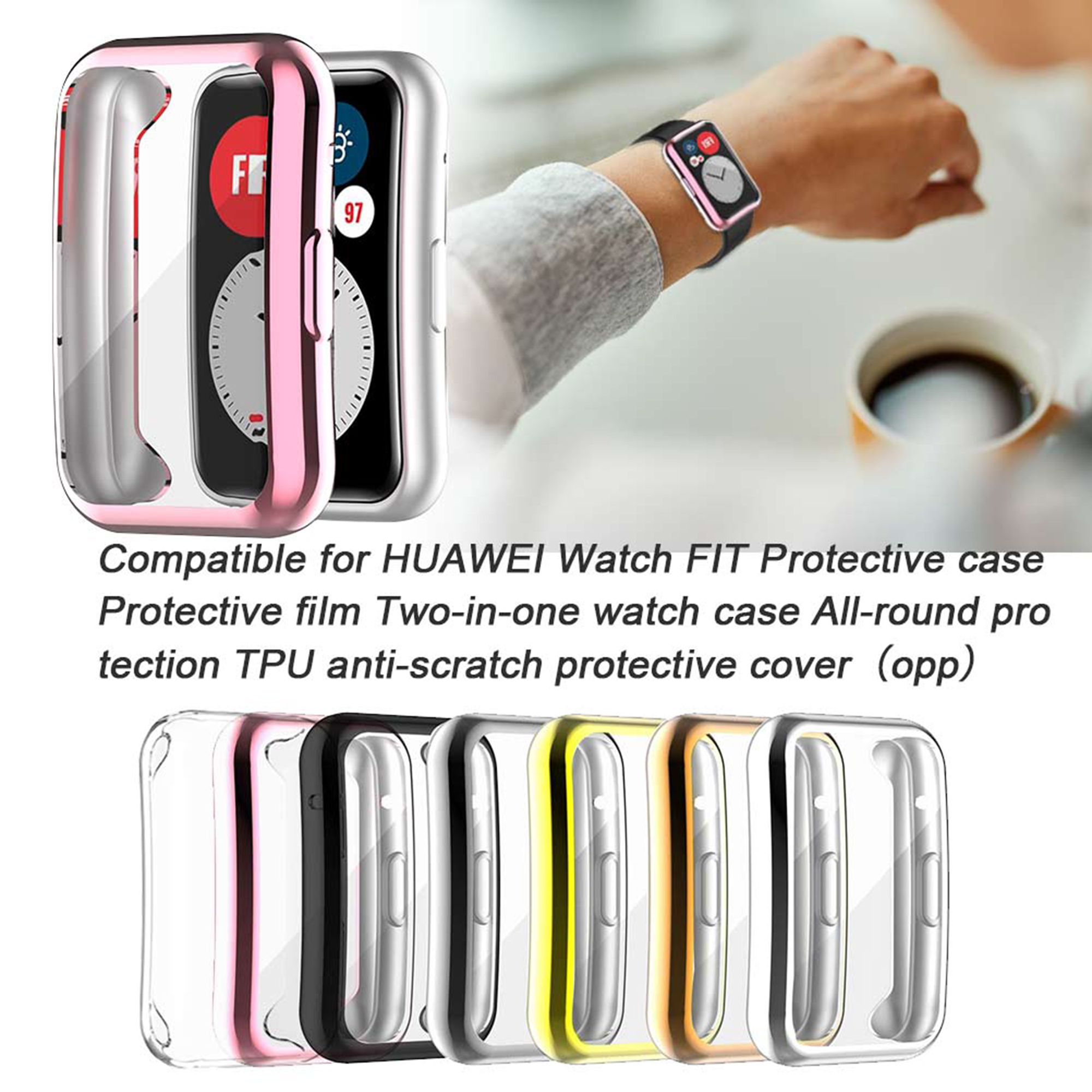 Huawei Watch Fit Schutzhülle – Weicher Tpu-displayschutz, Stoßfest Und Kratzfest