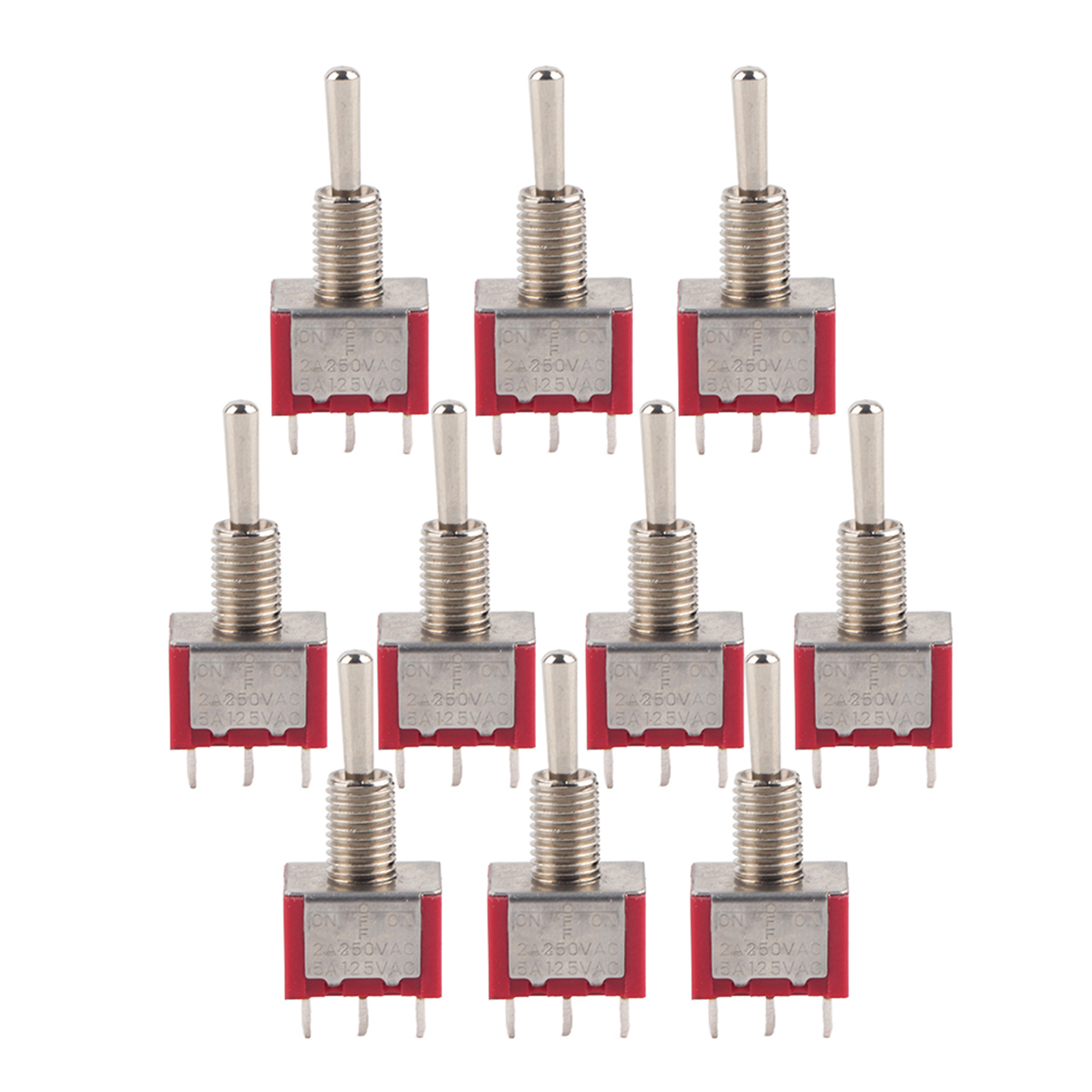 Dpdt-kippschalter, 6-polig, 10 Stück, 2 A 250 V Ac, 5 A 125 V Ac, 6 Mm