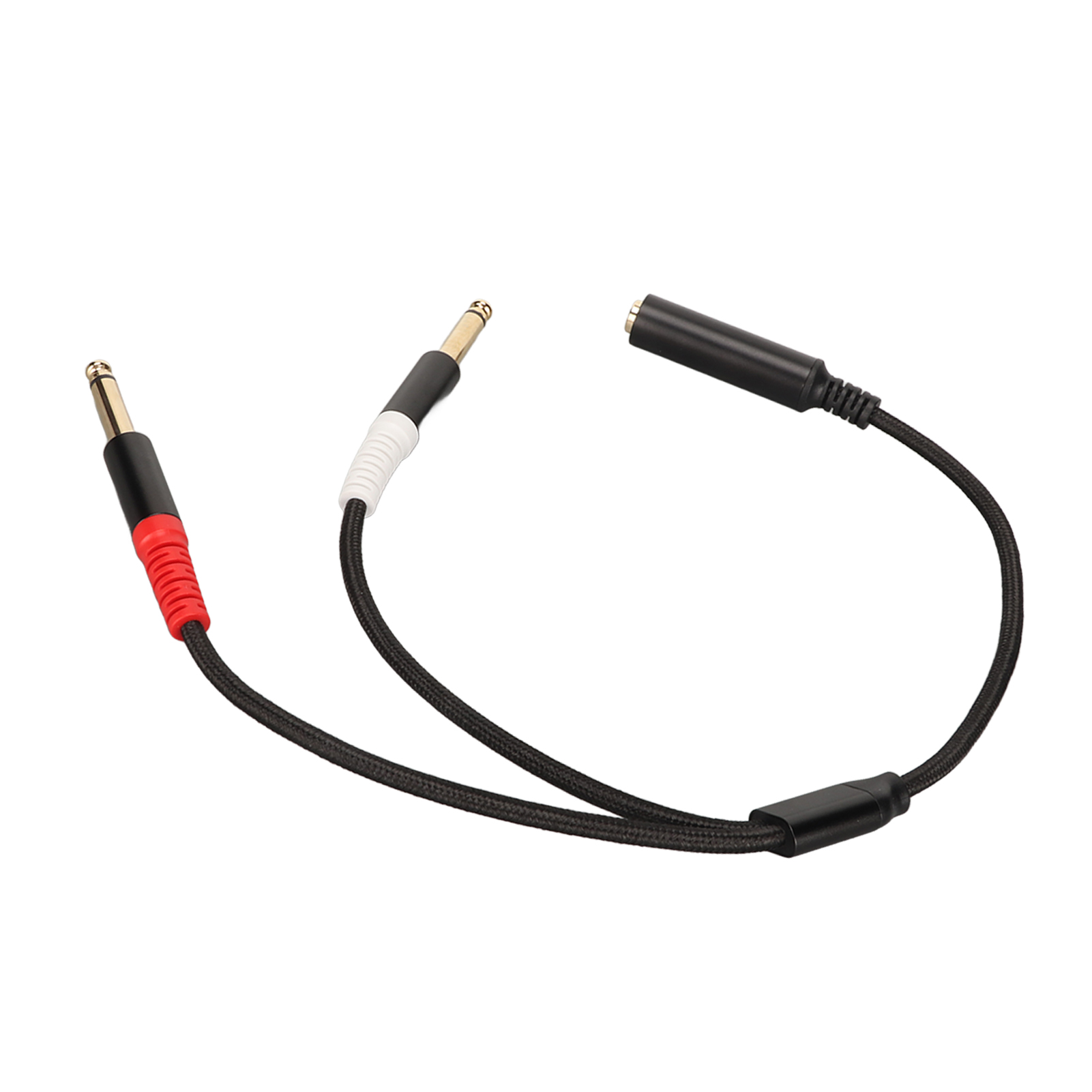 6,35-mm-stereo-y-kabel, Zwei Stecker Auf Zwei Buchsen – Vergoldete, Geschirmte Anschlüsse