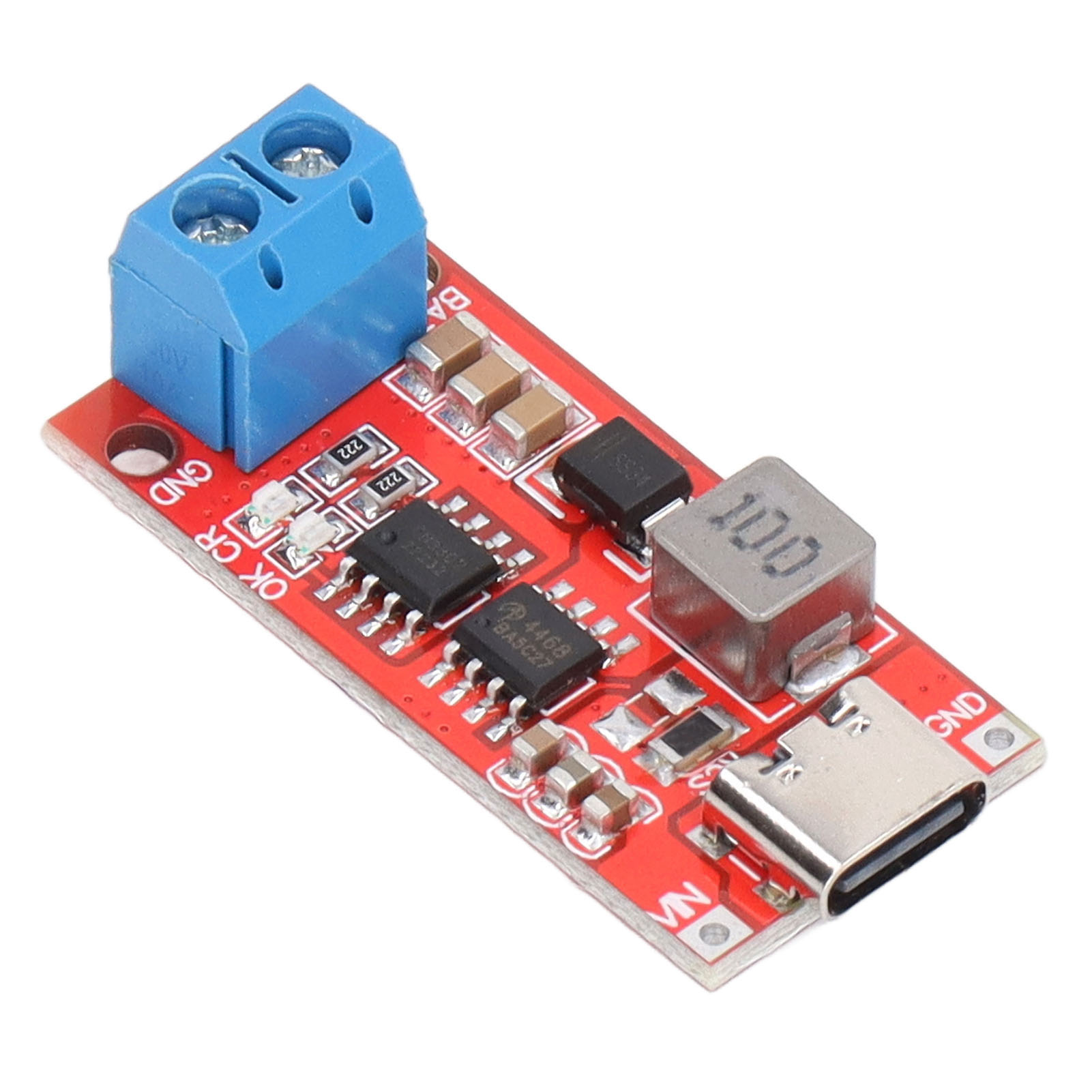 4s-li-ionen-ladegerätmodul Mit Aufwärtswandlung, 1-a-usb-c-anschluss, 16,8 V 0,28 A Ausgang, Rote Leiterplatte