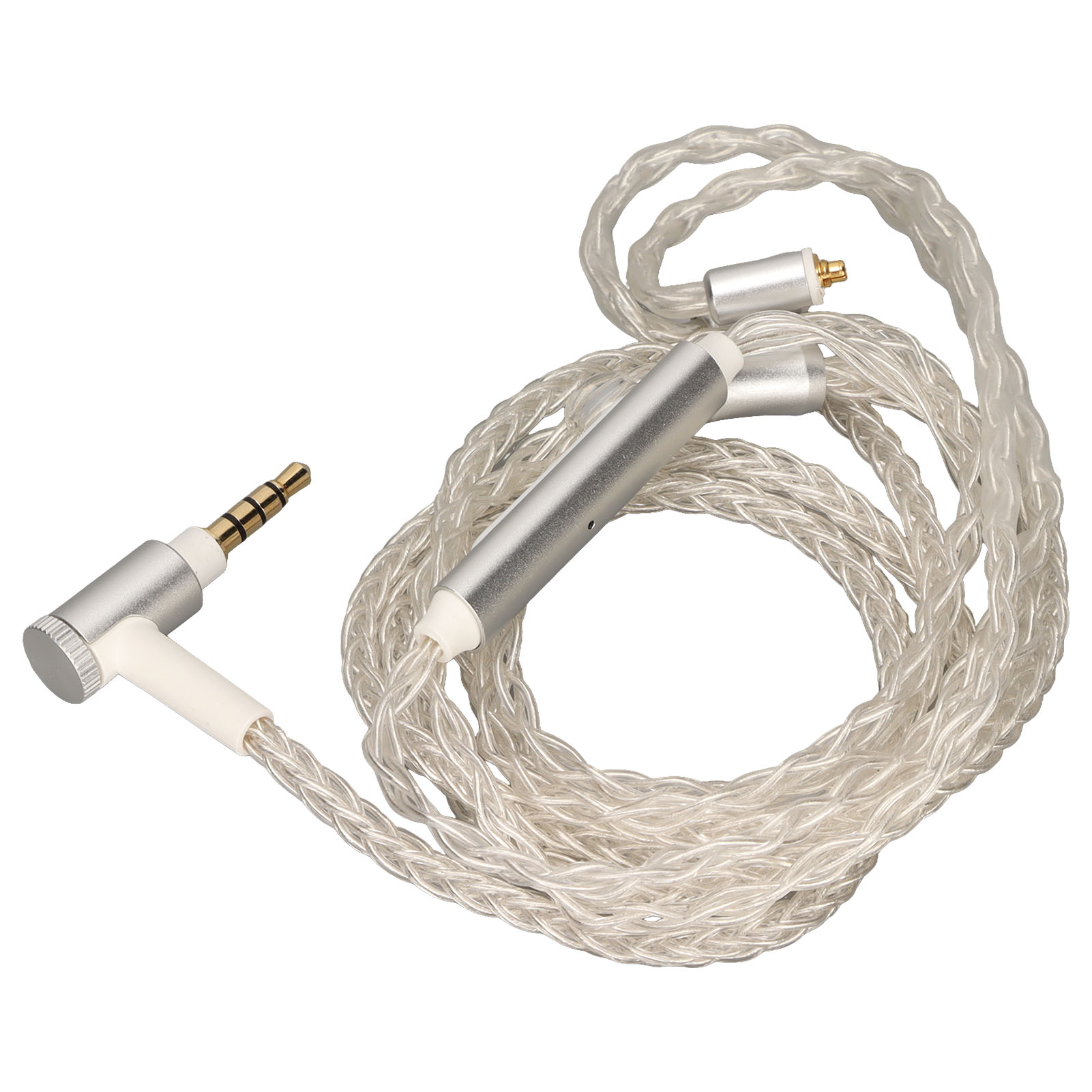 Versilbertes 8-adriges Mmcx-kabel Mit Mikrofon Für Shure Se846, Se535, Se215, Se315, Se425