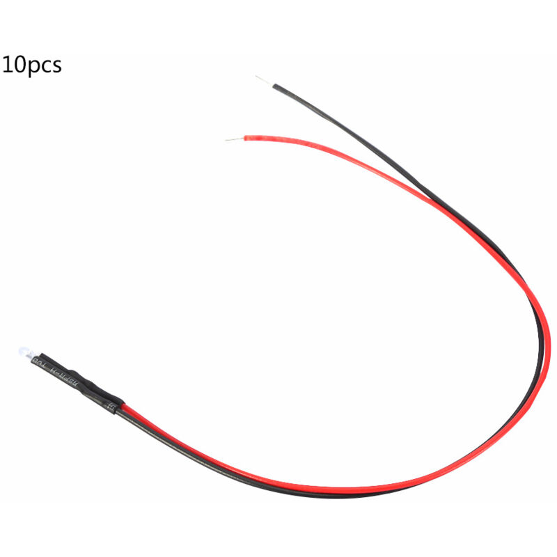 10 X 3 Mm 12 V Mehrfarben-leds Mit 20 Cm Kabel - 10er-packung 0,06 W Leds Für Elektronische Schaltungen