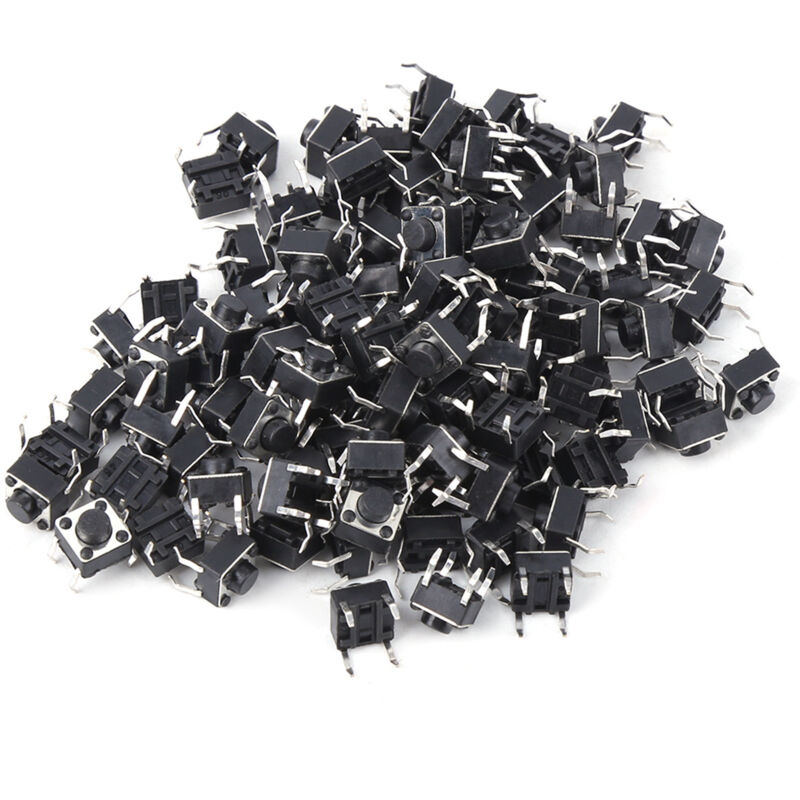 Miniatur-berührungsschalter (6x6x5 Mm), 100er-packung Für Elektronik- Und Bastelprojekte