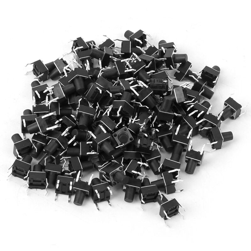 Momentaner Tastschalter 6x6x8mm - Packung Mit 100 Stück Für Elektronische Schaltungen