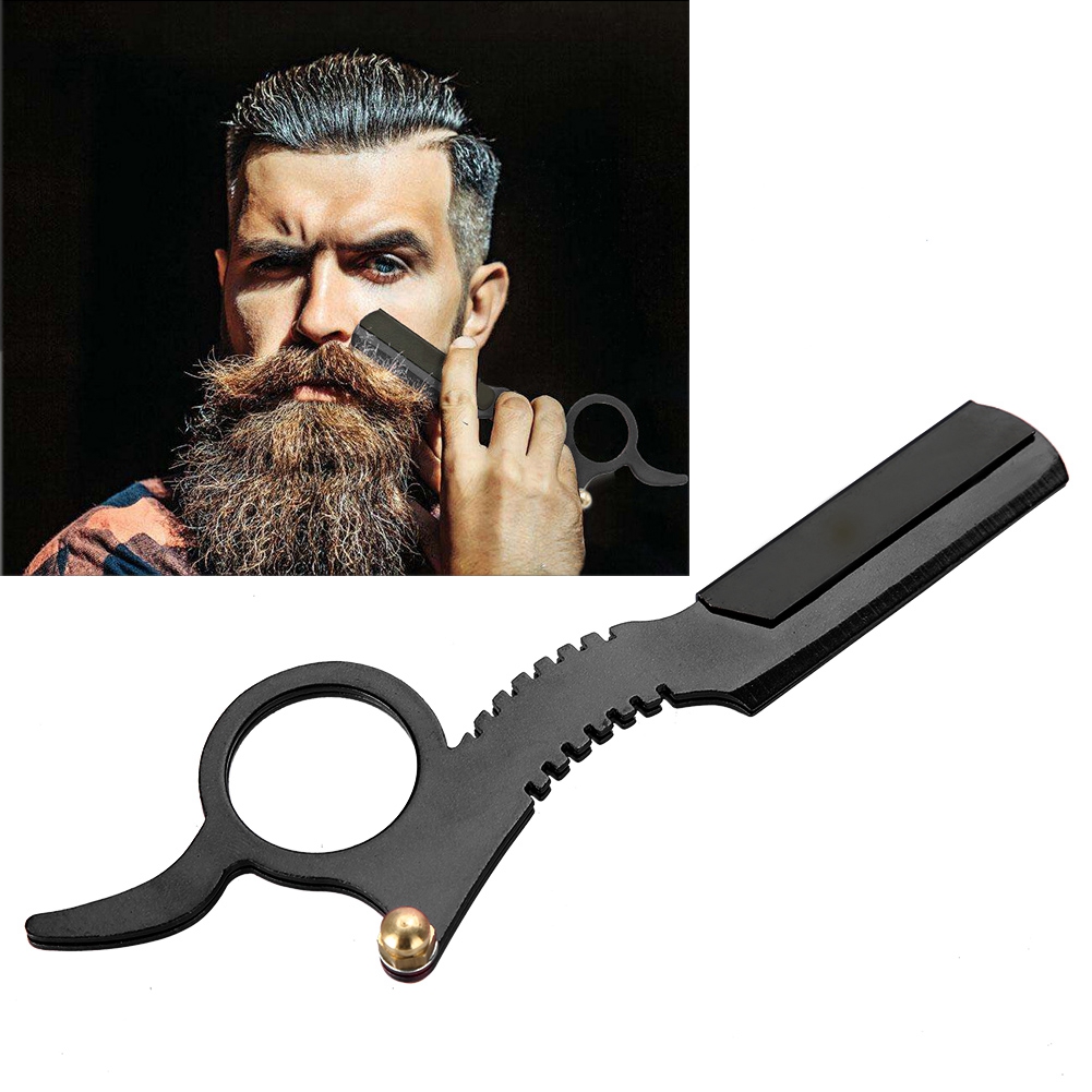 Sicherheitsrasierer Für Herren Aus Edelstahl, Ergonomisches Design Für Eine Gründliche Gesichtsrasur