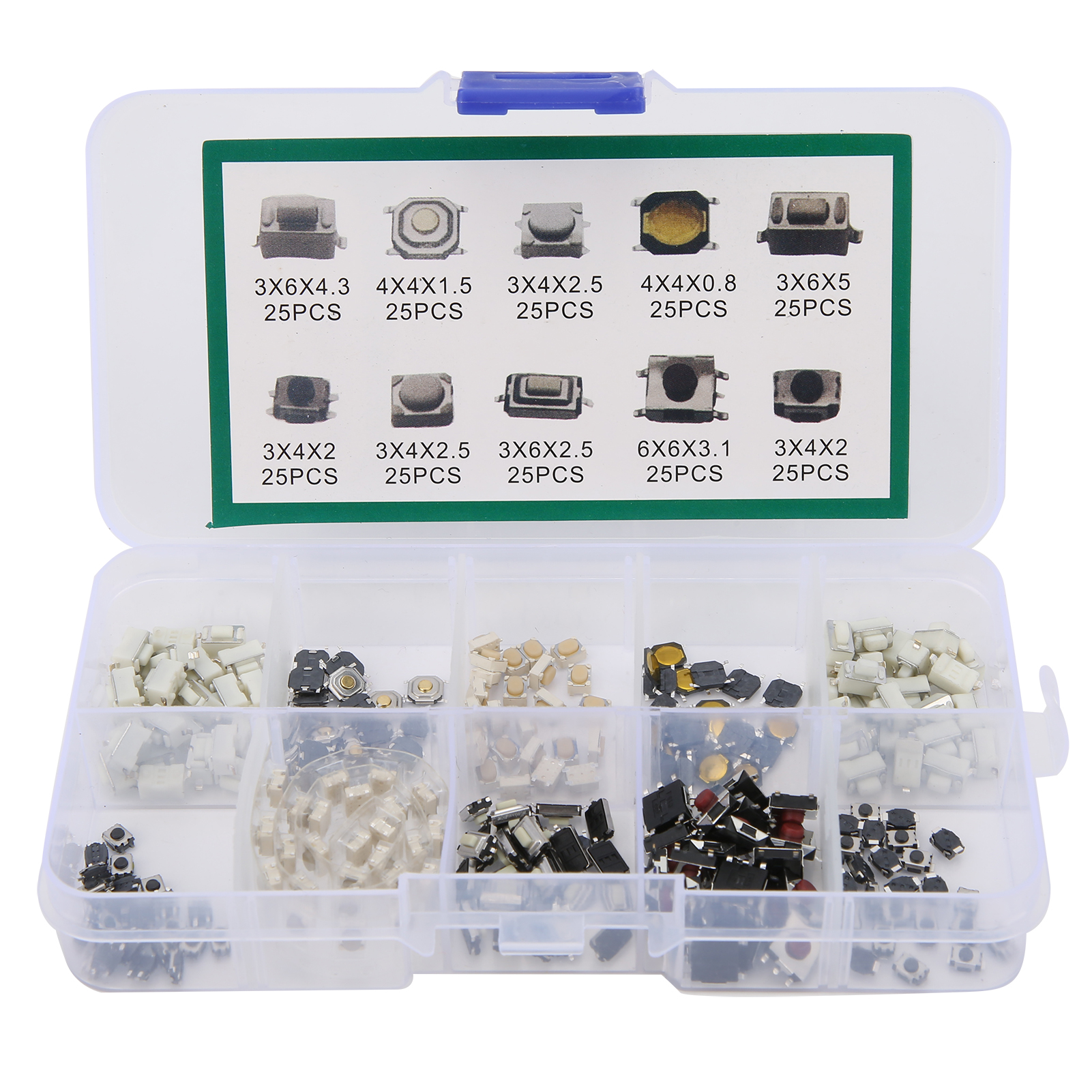 Set Mit 250 Taktilen Schaltern Und Druckknöpfen Für Arduino Und Elektronische Diy-projekte