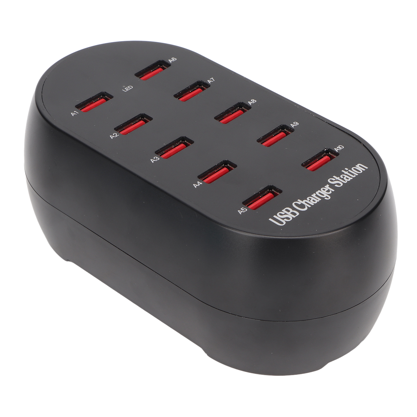 10-port-schnellladestation Mit Usb-anschluss, Kompakter Hub Für Zuhause, Büro Und Reisen, 100–240-v-netzteil Mit Eu-adapter