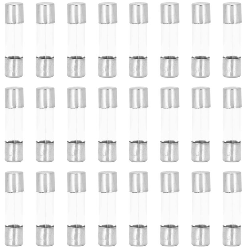100 Stück Glassicherungen 5x20mm 250v 6a Für Schnellen Schutz Elektrischer Stromkreise