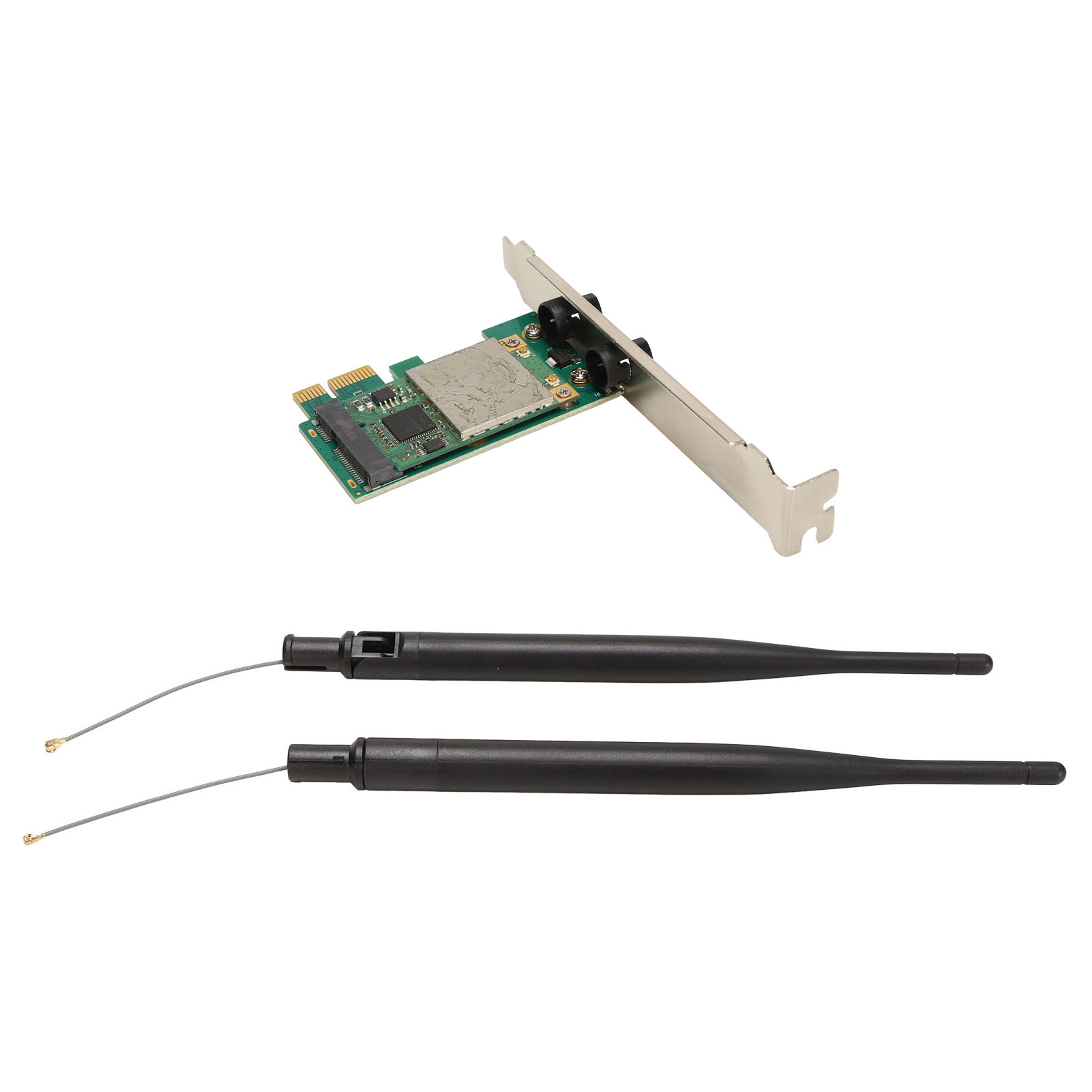 Mini-pci-express-wlan-karte 300 Mbit/s Dualband 2,4 Ghz/5 Ghz, Plug & Play Für Laptops Mit Antennen