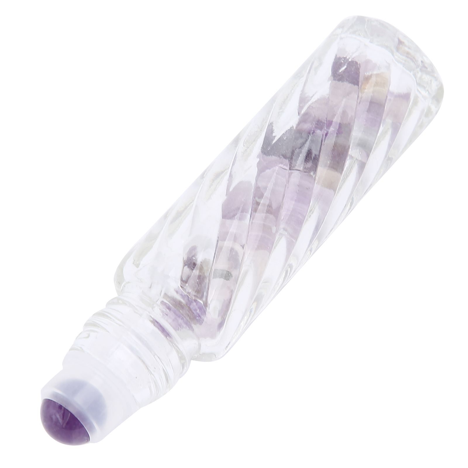 10-ml-glas-roll-on-flasche Mit Amethystkugel Für Ätherische Öle, Ideal Für Reisen Und Entspannung