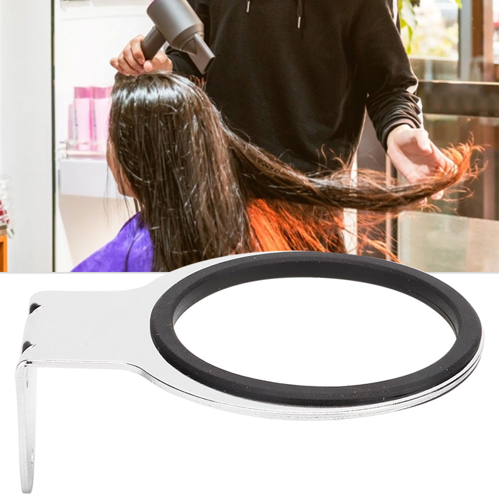 Wandmontierter Haartrocknerhalter Aus Edelstahl Mit Integriertem Stauraum