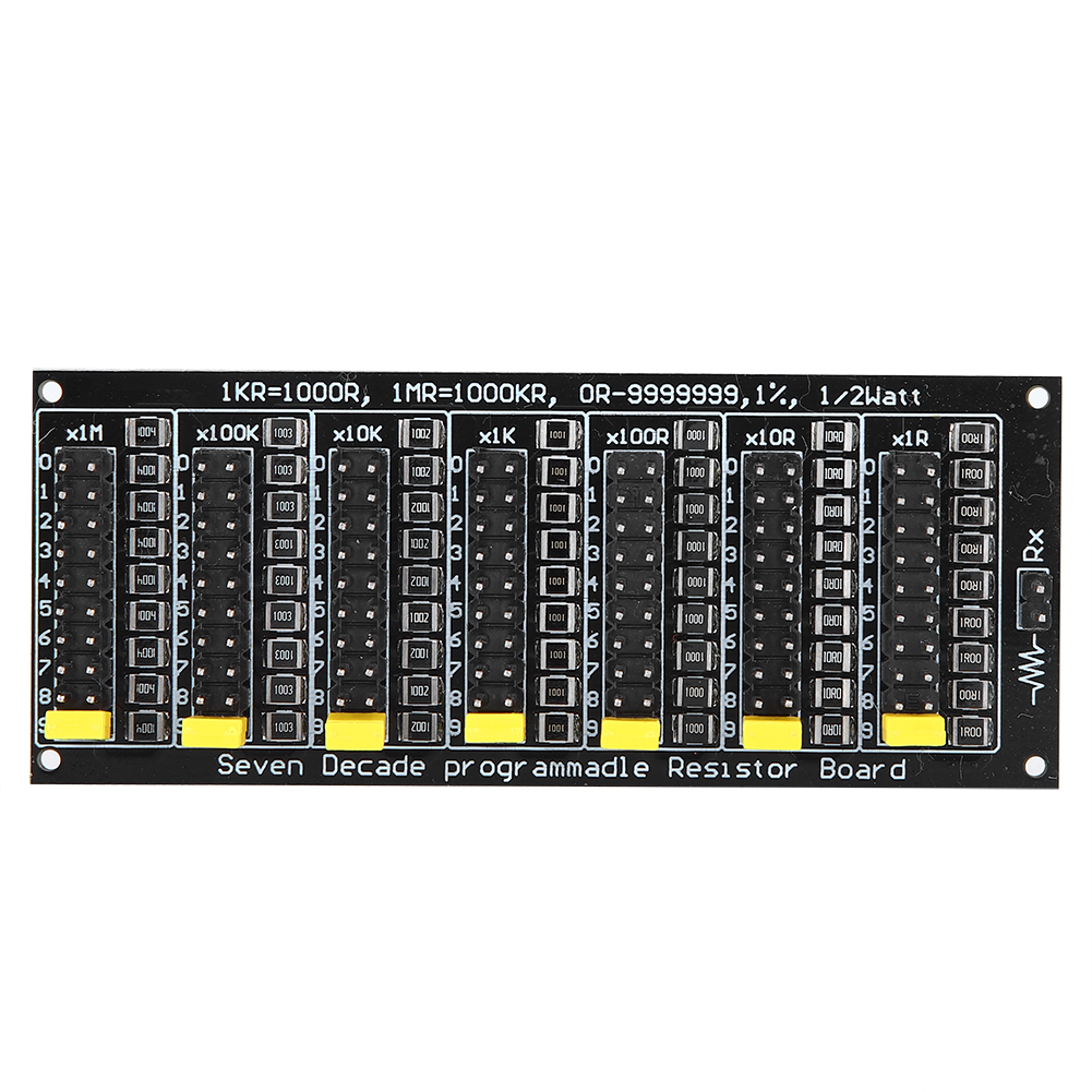 Programmierbare Widerstandsplatte 1r-9999999r, 1% Genauigkeit, 0,5w, Einstellbares Widerstandsmodul