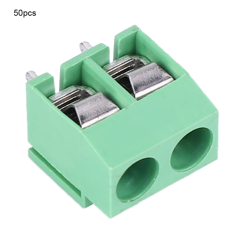 2-polige 5-mm-schraubklemmen Für Leiterplatten, 50er-packung, Klemmenblock Für Kabel Von 26–14 Awg