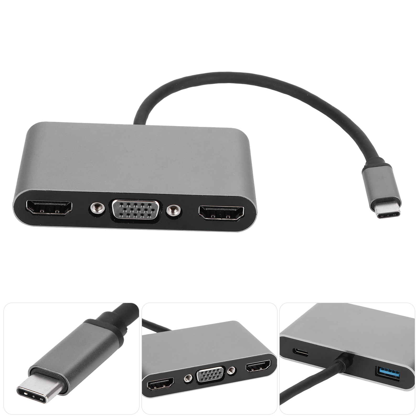 5-in-1 Usb-c-dockingstation Mit Hdmi-, Vga- Und Pd-ladeanschluss Für Laptops