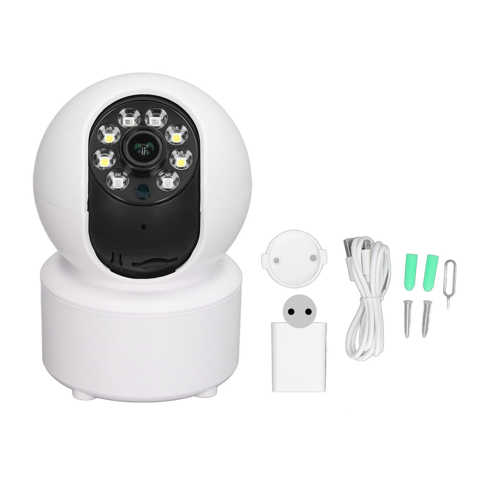 3-megapixel-wlan-kamera Mit Farbnachtsicht, Zwei-wege-audio Und Sirene, Weitbereichs-netzteil 100–240 V