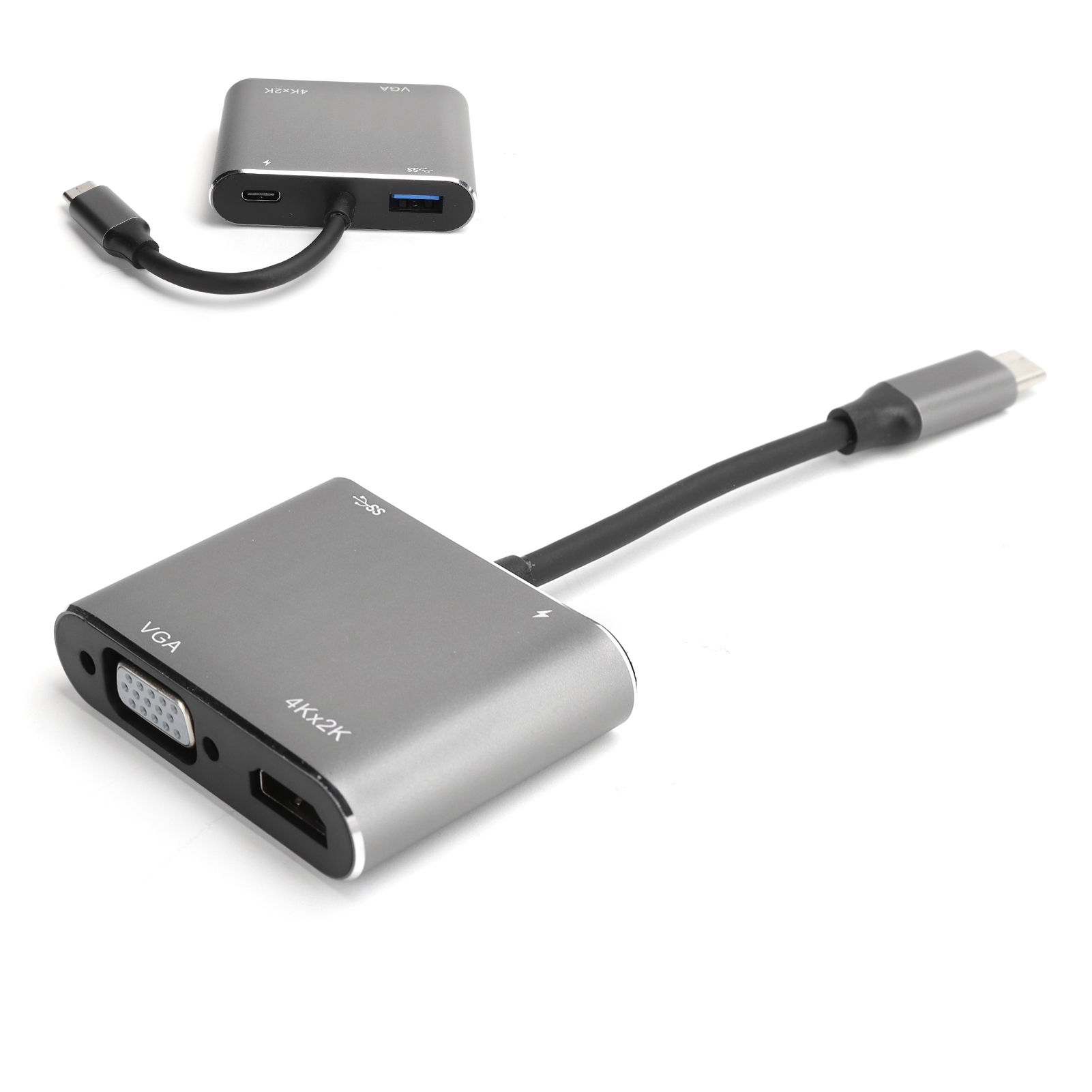 4k Usb-c Erweiterungsstation Mit Hdmi-, Vga-, Usb 3.0- Und Ladeanschlüssen – Universeller Laptop-adapter