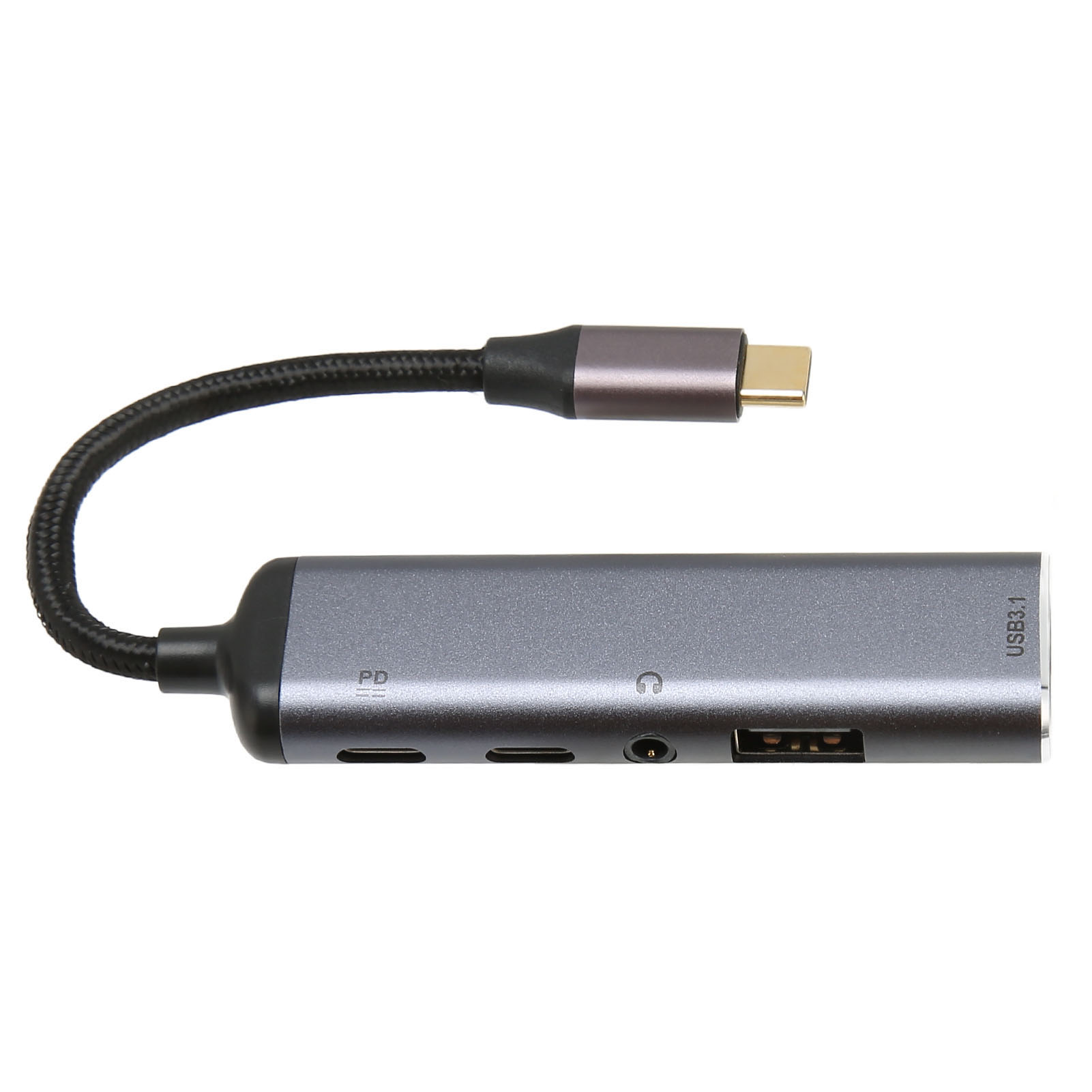 5-in-1 Usb-c-dockingstation Mit 100-w-pd-schnellladefunktion, Usb 3.0-, Hdmi- Und Audioanschlüssen Für Macbook Und Pc