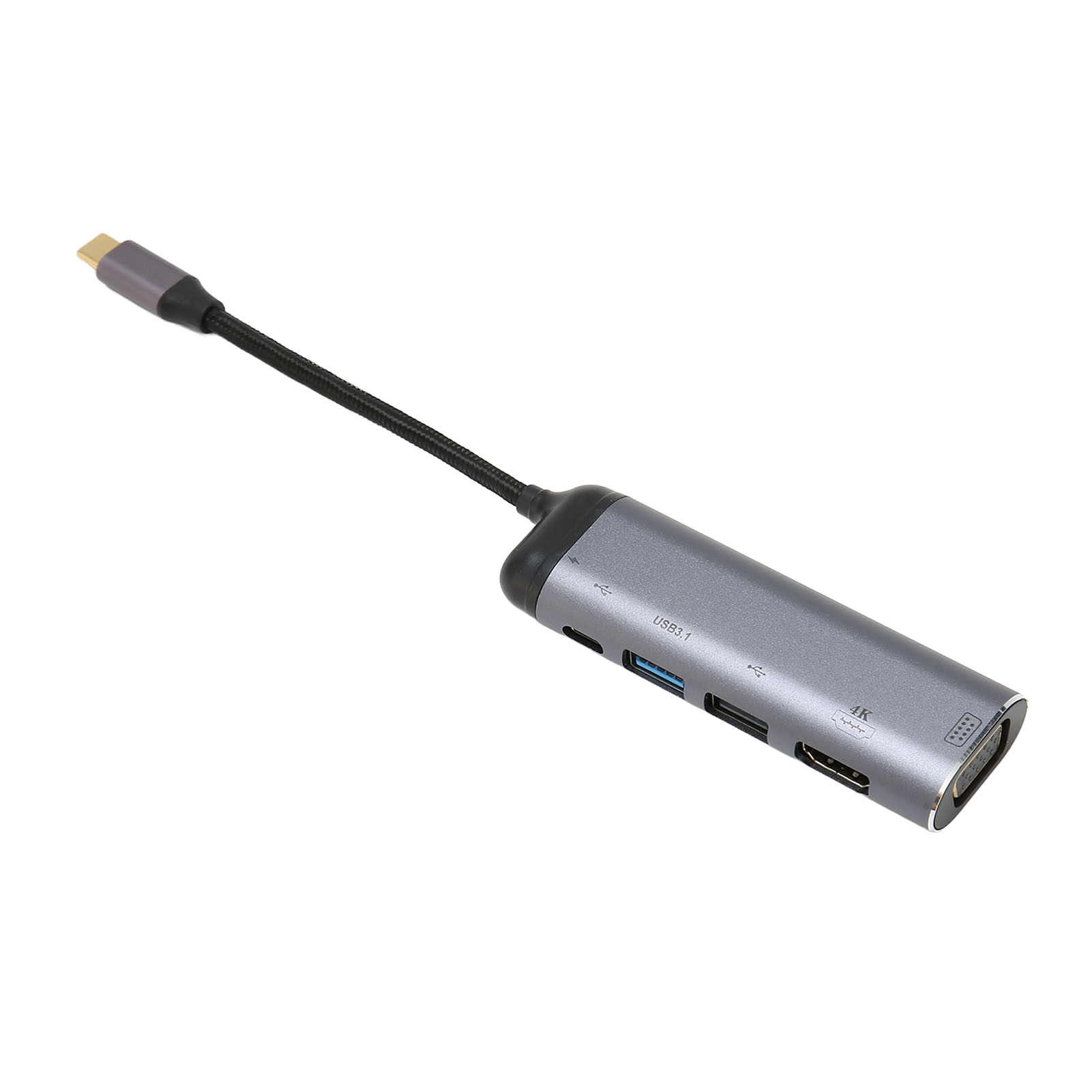 6-in-1 Usb-c Dockingstation Mit Vga-, Hdmi-, Usb 3.0- Und Ethernet-anschlüssen Sowie 100-w-pd-schnellladefunktion – Universeller Hub Für Laptops Und Macbooks