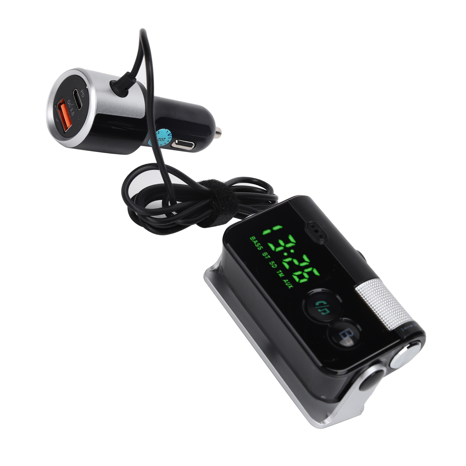Qc3.0 Pd Kfz-ladegerät Mit Bluetooth, Fm-radio, Mp3-player Und Freisprecheinrichtung