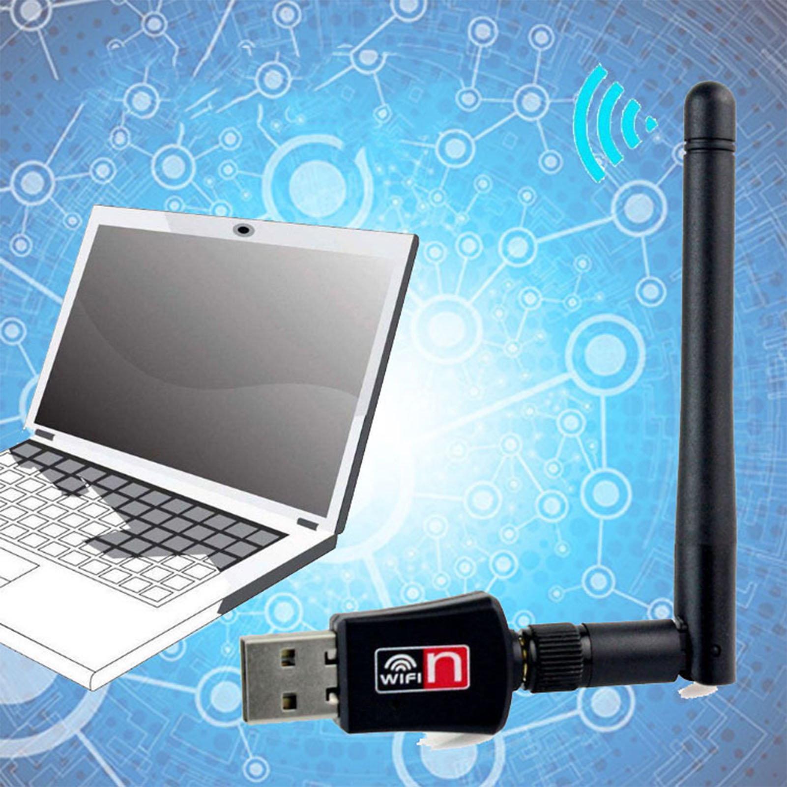 Dualband-usb-wlan-adapter (2,4 Ghz/5 Ghz) Mit Hochleistungsantenne, 1267 Mbit/s Für Laptops