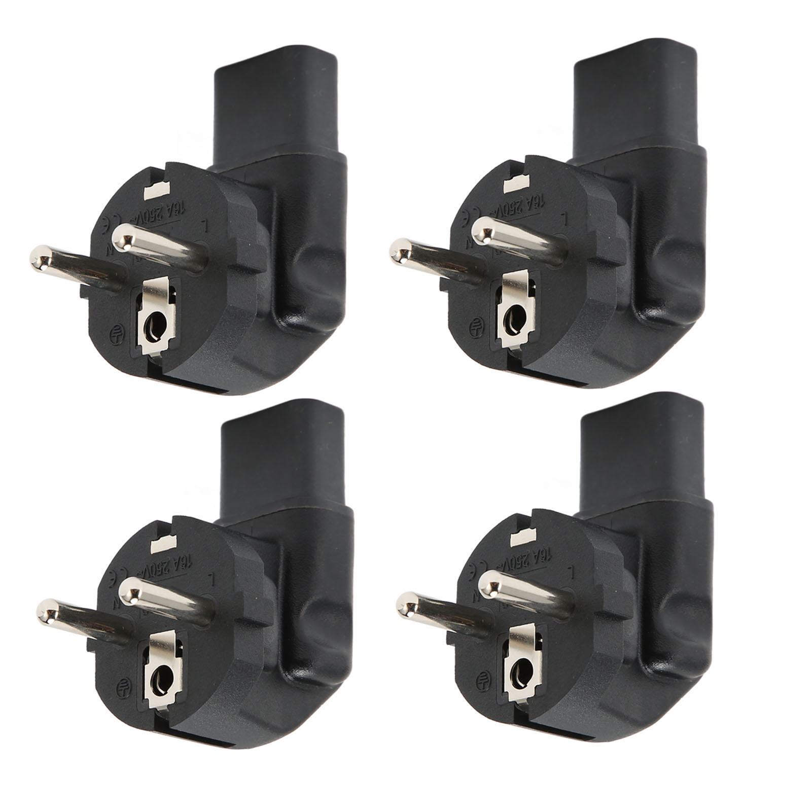 4-poliger Eu-stecker (4,8 Mm) Auf Iec C13 90°-adapter Für Laptop-ladegerät, 100–250 V