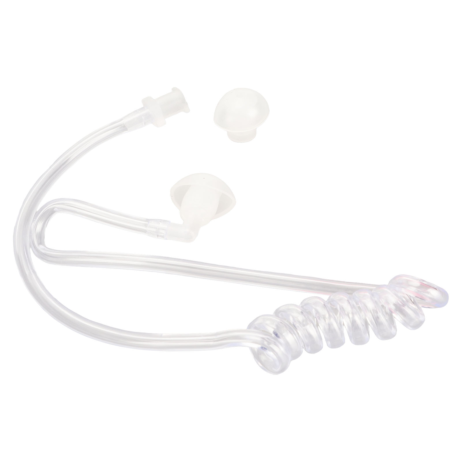 Transparenter Akustik-ersatzschlauch Mit Kopfhörern, Ergonomisches Spiraldesign