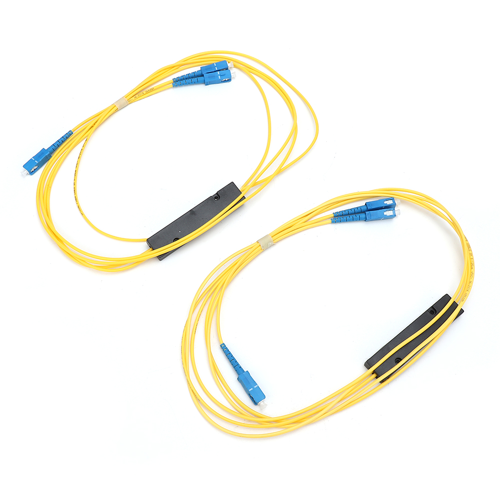 1x2 Glasfaser-splitter, 2 Stück, Geringe Dämpfung 3,8 Db, Gleichmäßigkeit 0,6 Db, Optisches Verbindungsset