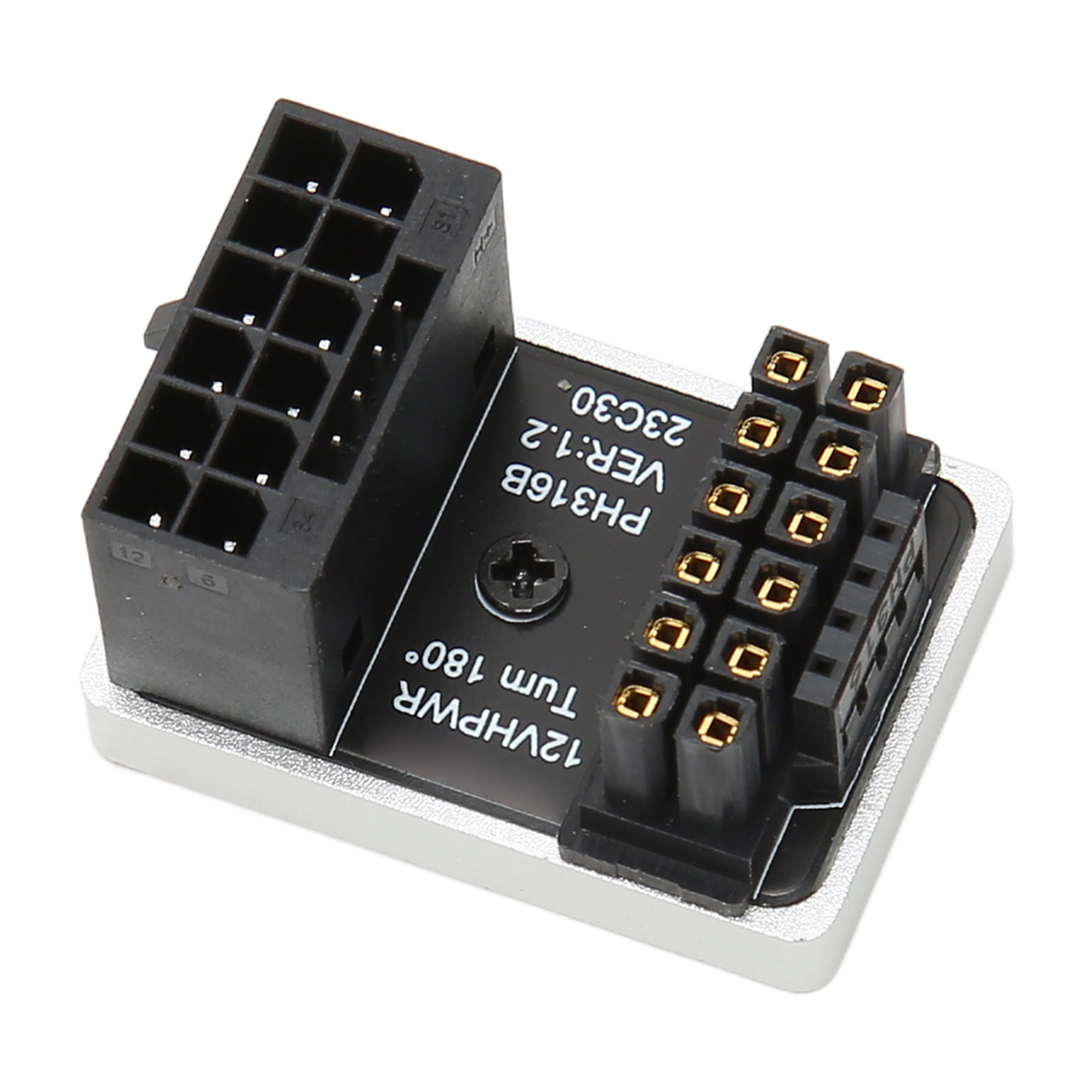 12vhpwr Pcie 5.0 180-grad-grafikkartenadapter (stecker-buchse), Hochleistungs-silberanschluss