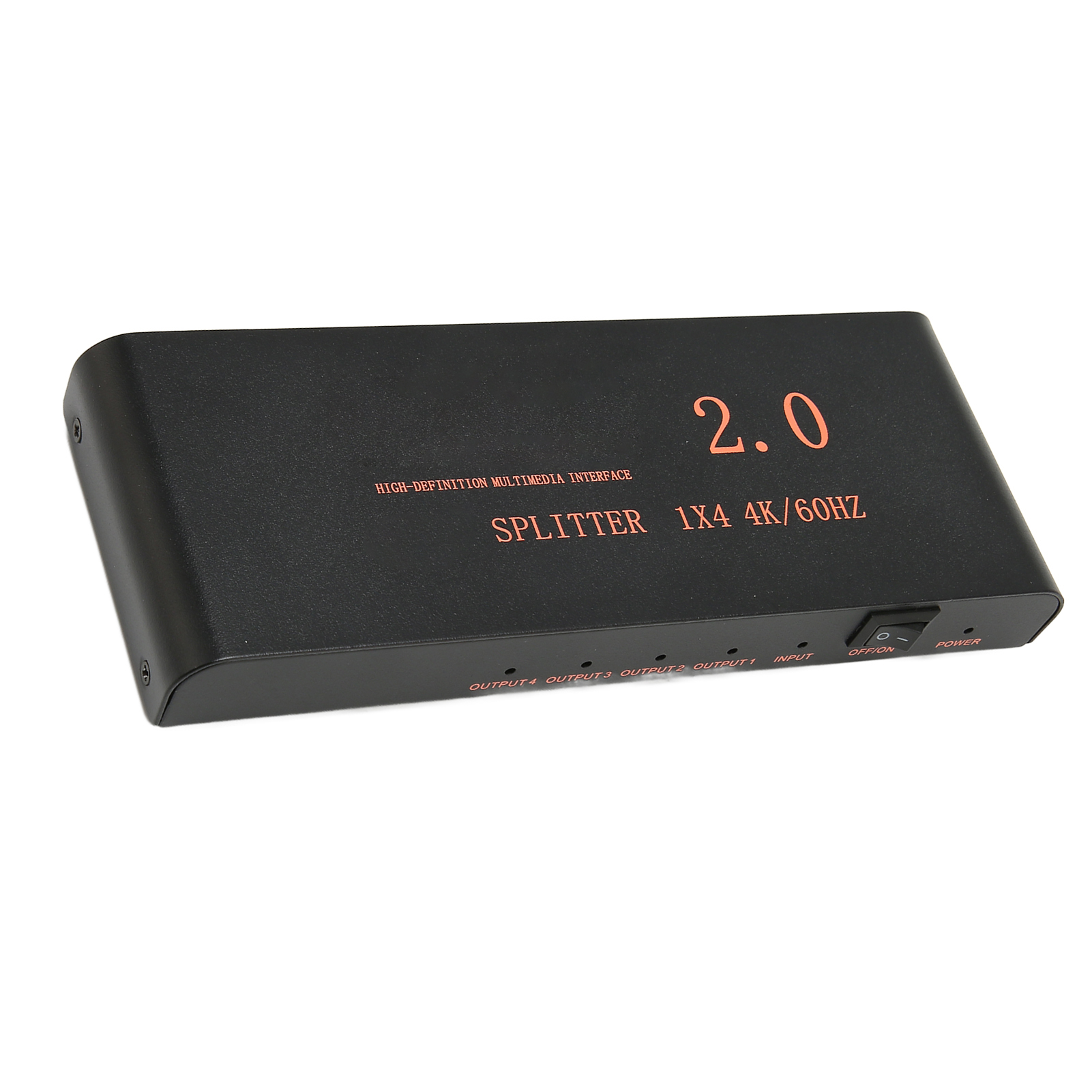 1x4 Hdmi-verteilerbox, Full Hd 1080p Audio-video-splitter Für Fernseher, Monitor, Projektor, 3d-kompatibel, 100–240 V Eu-netzteil