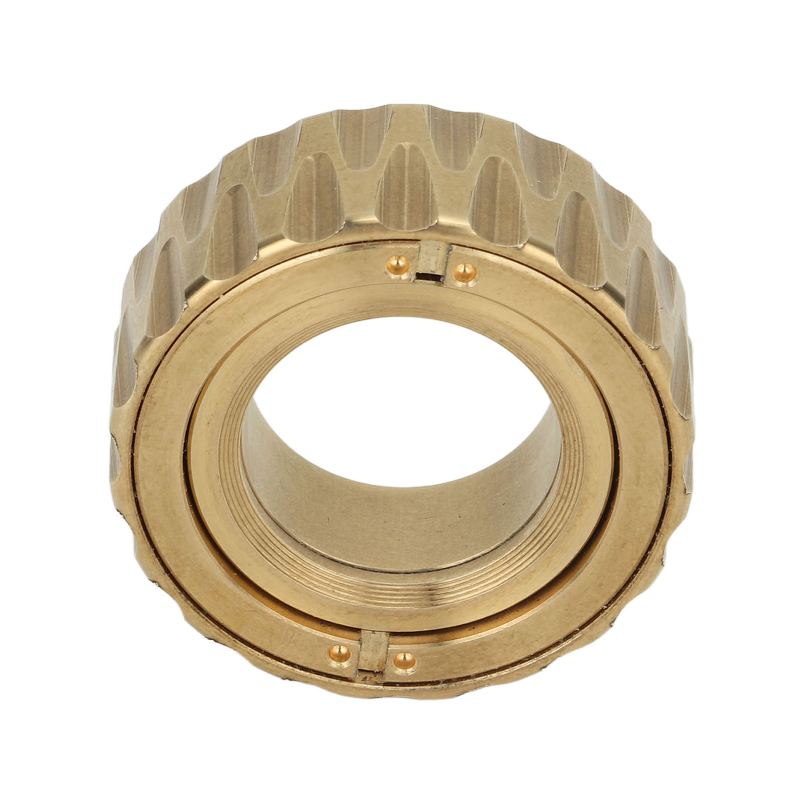 Drehbarer Anti-stress-ring Aus Goldenem Metall – Sensorisches Spielzeug Für Erwachsene Im Büro – Mechanischer Ratschenschieber