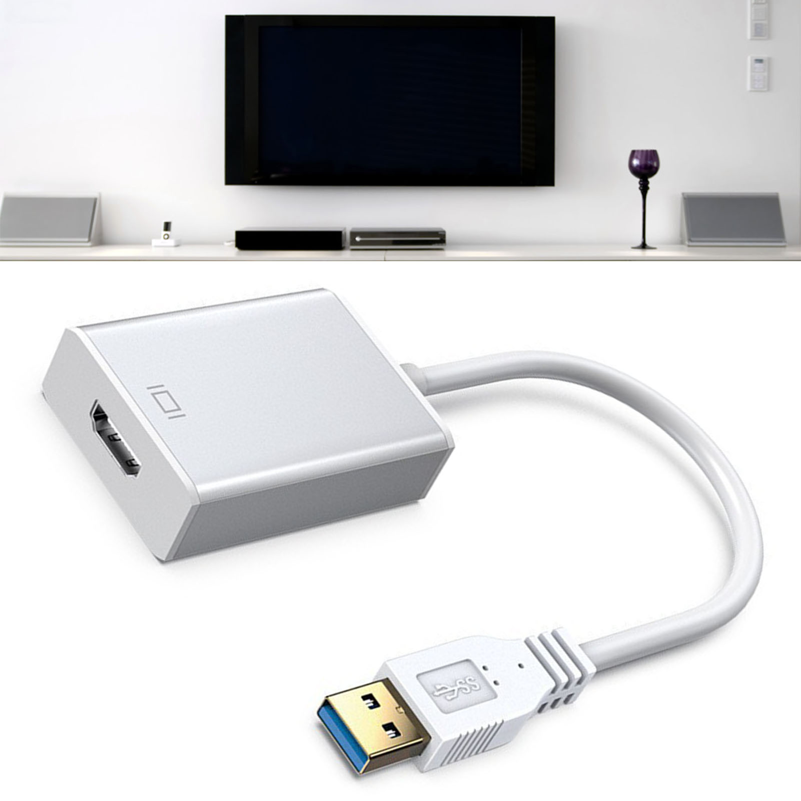 Usb-c-auf-hdmi-adapter, 4k Ultra Hd, Kompatibel Mit Macbook Und Monitor, Schnelle Übertragung, Metallic-grau