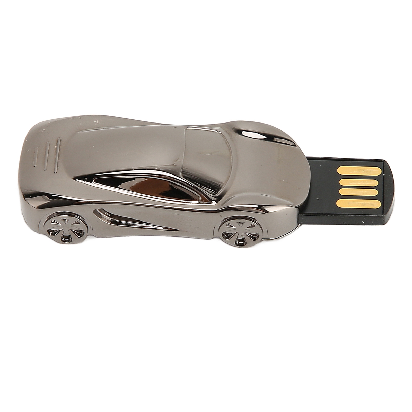 32 Gb Mini-usb-stick Im Sportwagen-design – Usb 2.0 Plug & Play Für Pc, Auto, Laptop, Kompaktes Und Schwarz-metallic Design