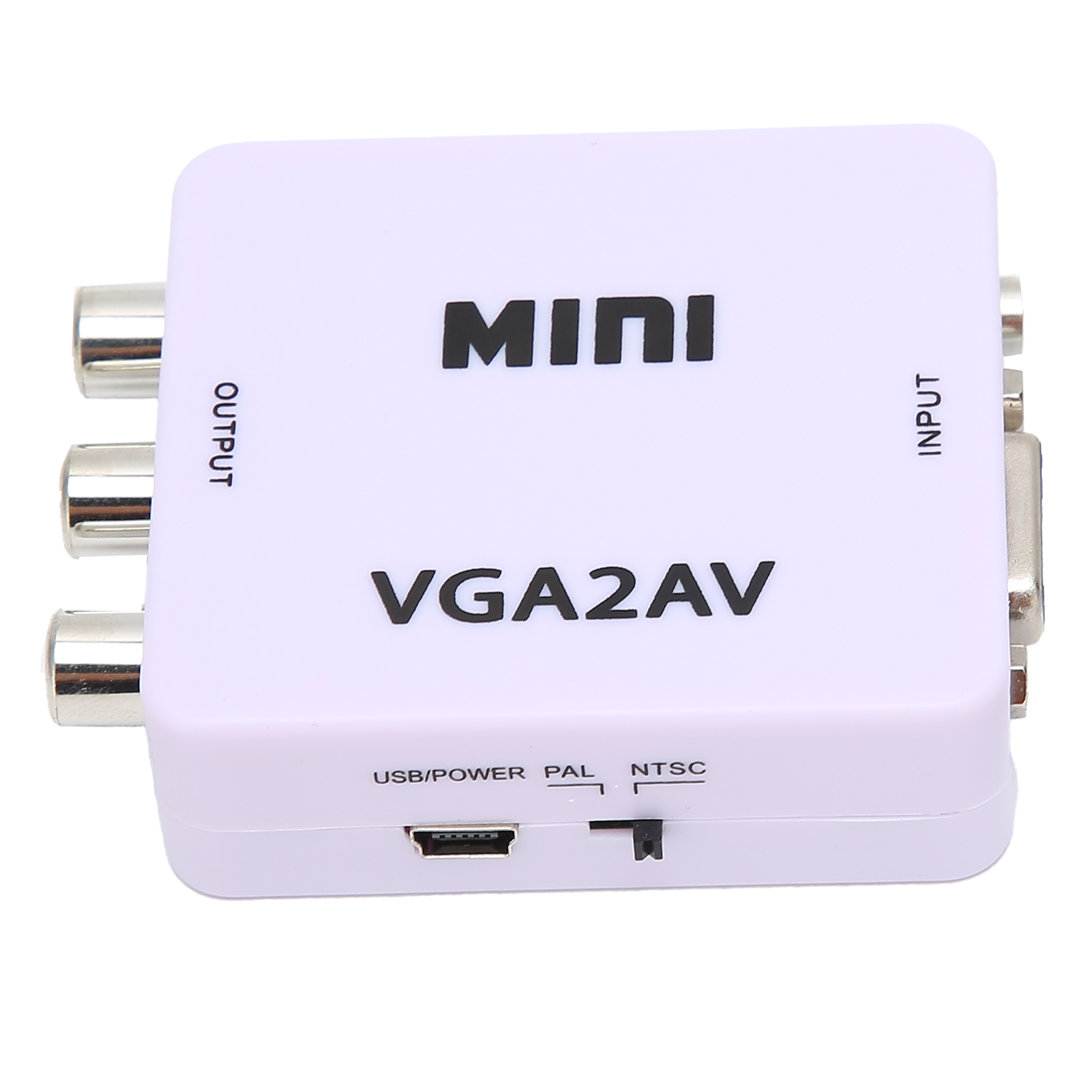 Mini-vga-zu-av-konverter (1080p Hd, 165 Mhz) Mit Kabel Für Pc Und Fernseher