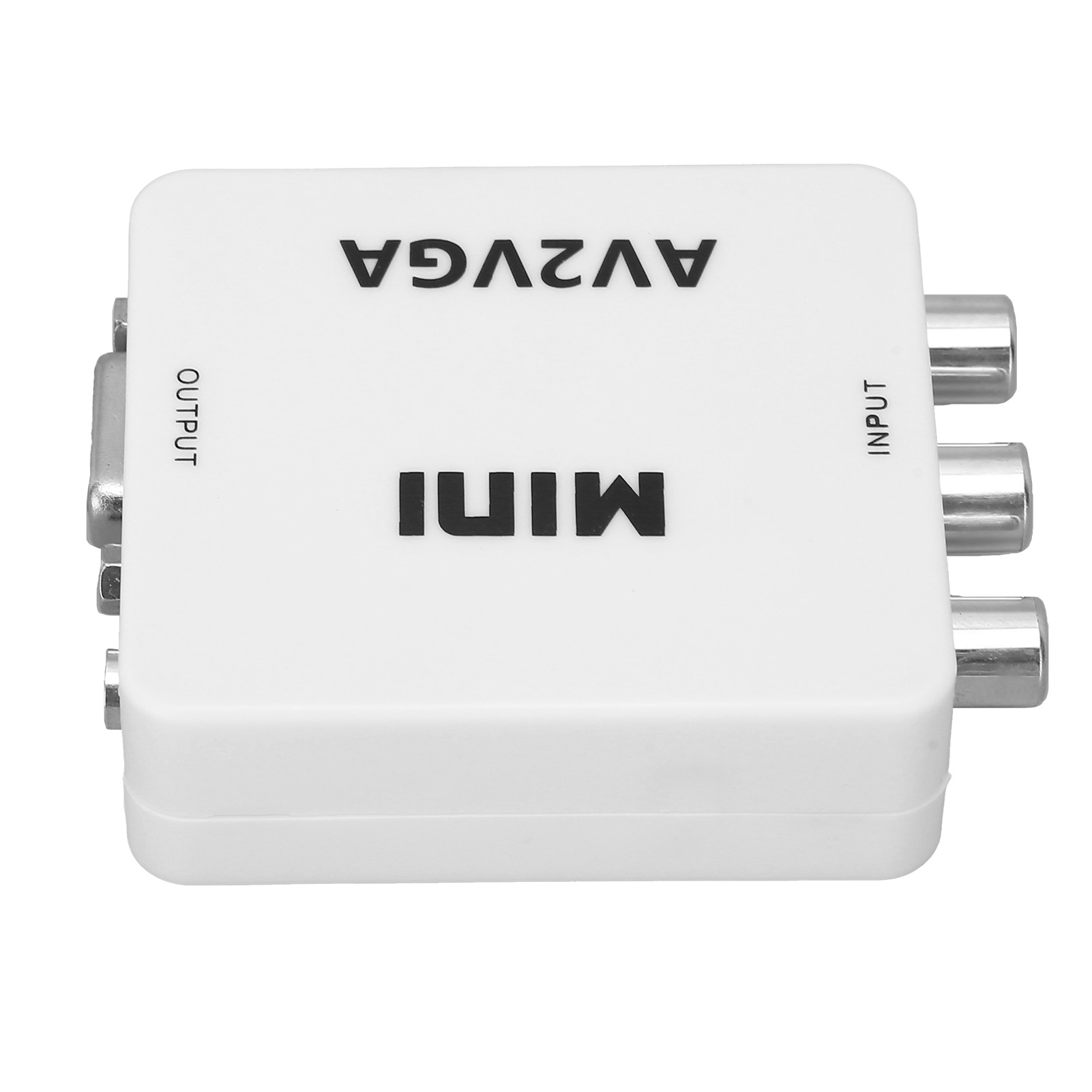 Mini 1080p Av Zu Vga Konverter Für Pc Und Fernseher Mit Integriertem Kabel