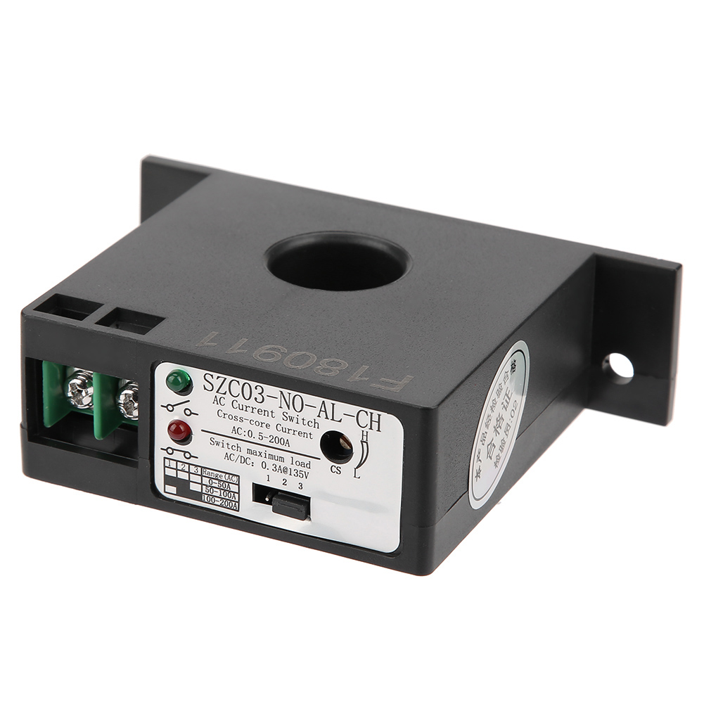 Einstellbarer Wechselstromschalter 0,5–200 A, Modell Szc03-no Al-ch, Normalerweise Offen