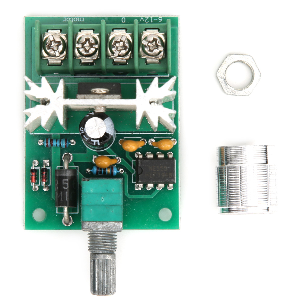 6a Pwm-drehzahlregler Für 6-12v-motoren Mit Schalter Aus Aluminiumlegierung