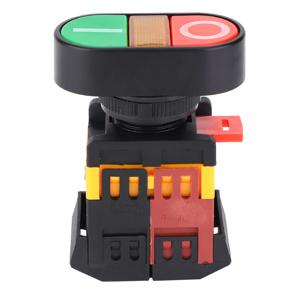 Apbb-22/25n Doppelschalter Mit Led-anzeige, Momenttaster, Nicht-nc, Für 380 V Wechselstrom