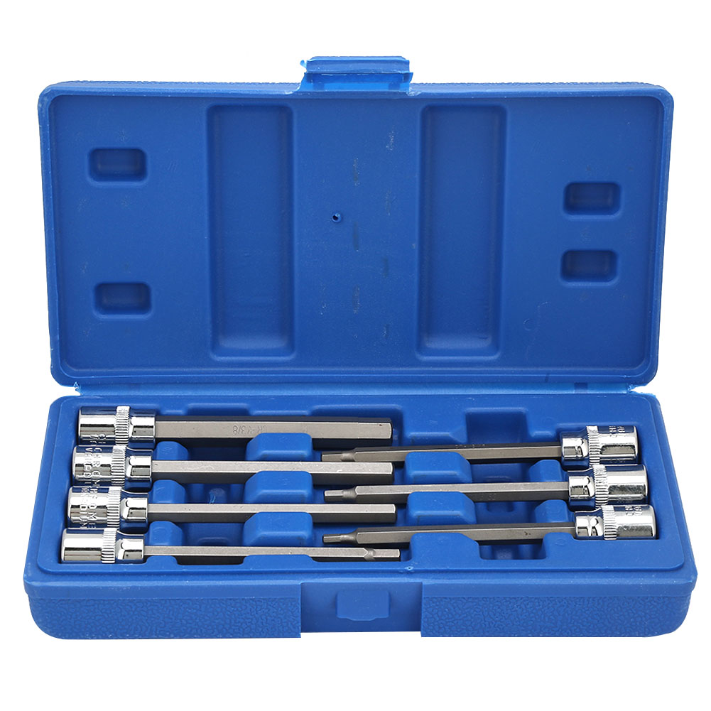 Satz Mit 7 3/8"-tiefbettnüssen Für Ratschen, 1/8" Bis 3/8"-sechskantbits