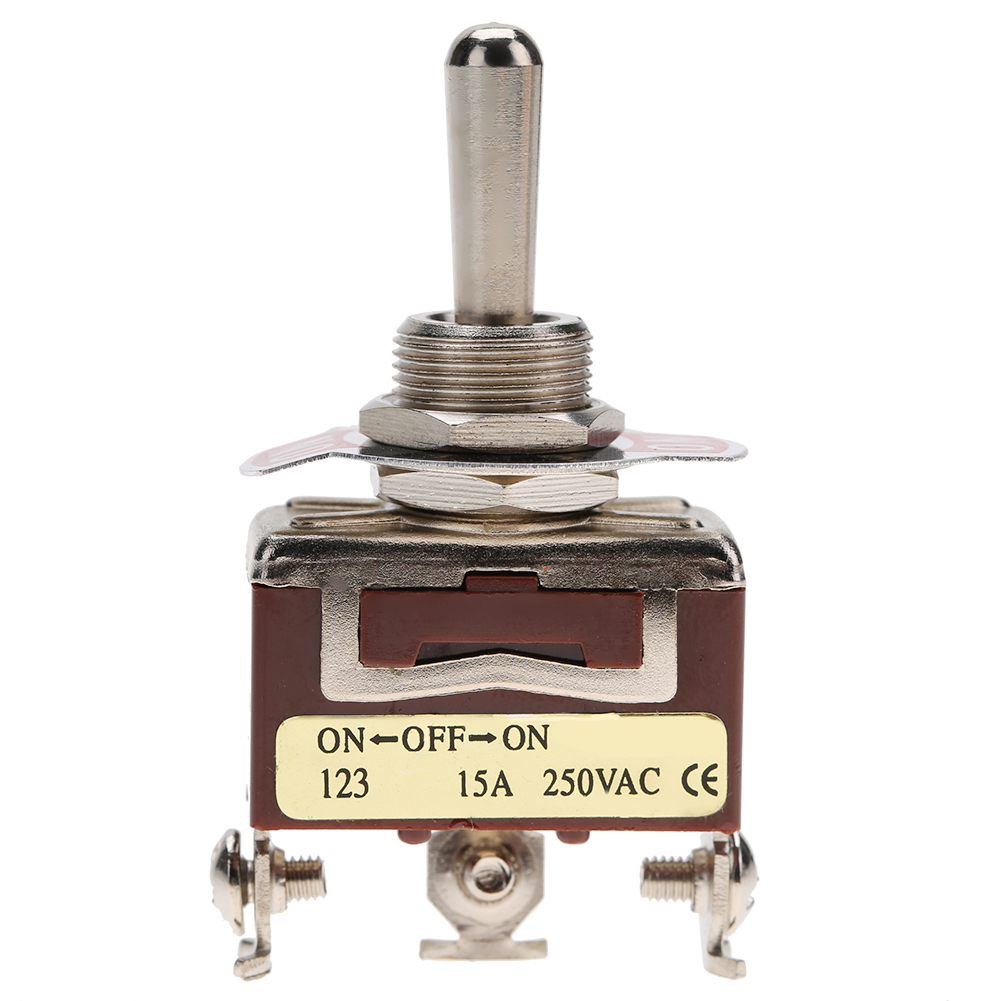 Spdt-momentanschalter Ein-aus-ein, 3-polig, 15 A, 250 V Ac, 12 Mm