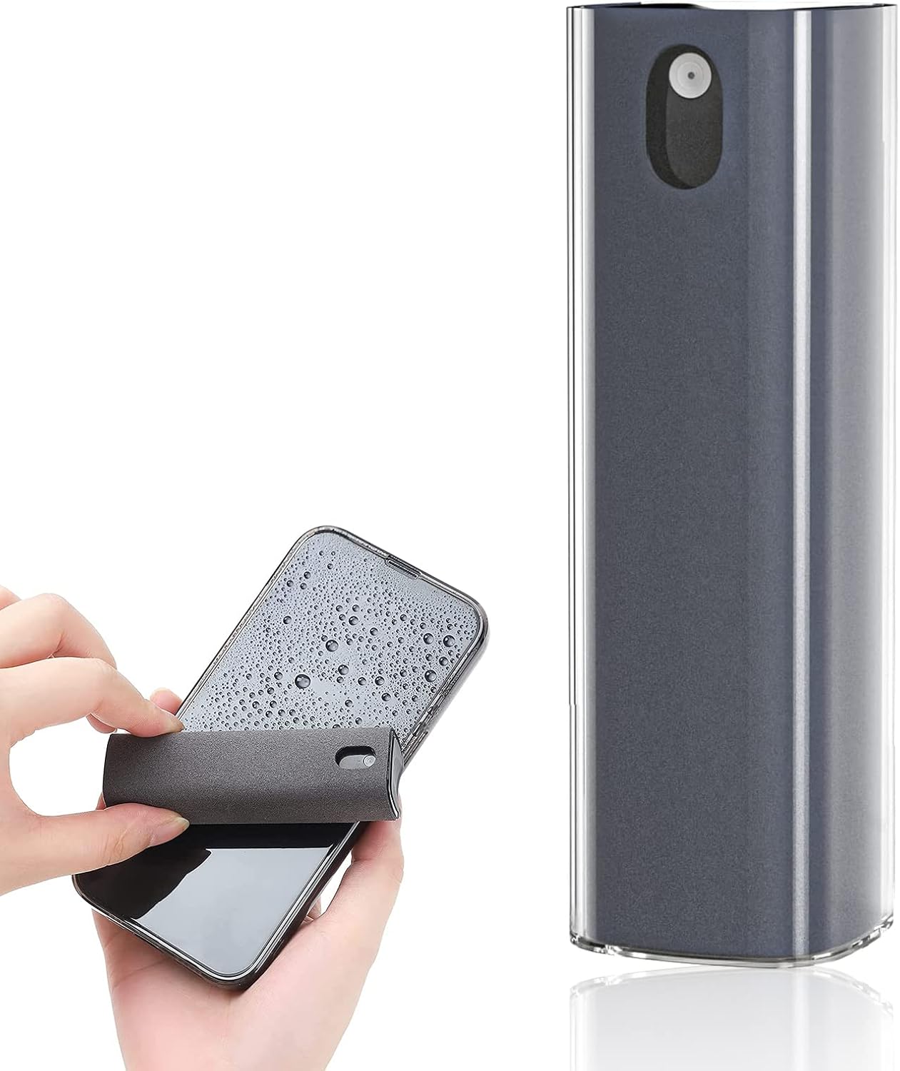 Bildschirmreinigungsset, Bestehend Aus Einem Mikrofasertuch Und Einer Sprühflasche, Geeignet Für Mobiltelefone, Pcs, Fernseher, Tablets Und Brillen (flüssigkeiten Ausgenommen).