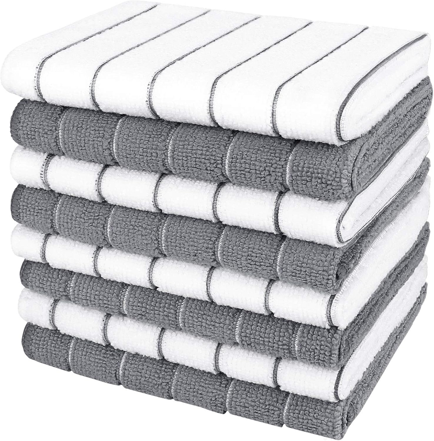 Küchentücher, Saugfähige Geschirrtücher, Weiche Geschirrtücher, Mehrzwecktücher Zum Reinigen Und Trocknen Des Haushalts – 8-teiliges Set, 30,48 Cm X 30,48 Cm